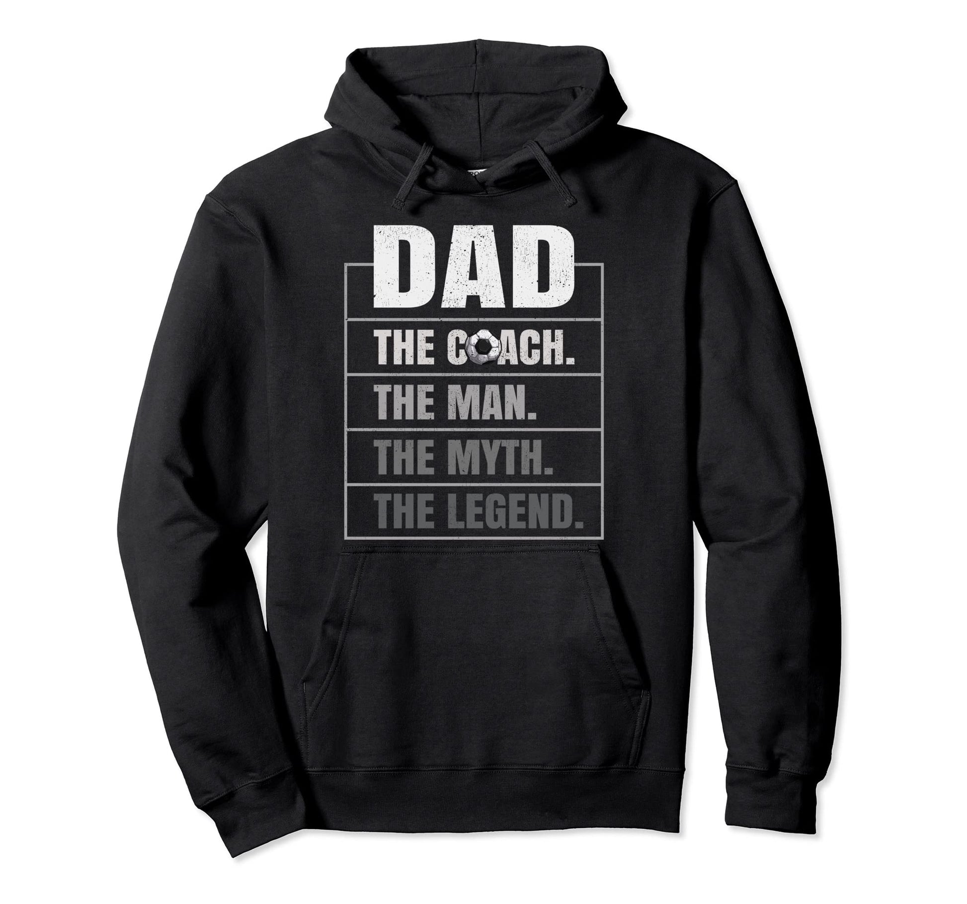 Soccer Coach Dad Myth Legend Soccer Hoodie - Aesthetic Graphic Unisex - T-Shirt, Sweatshirt, Hoodie