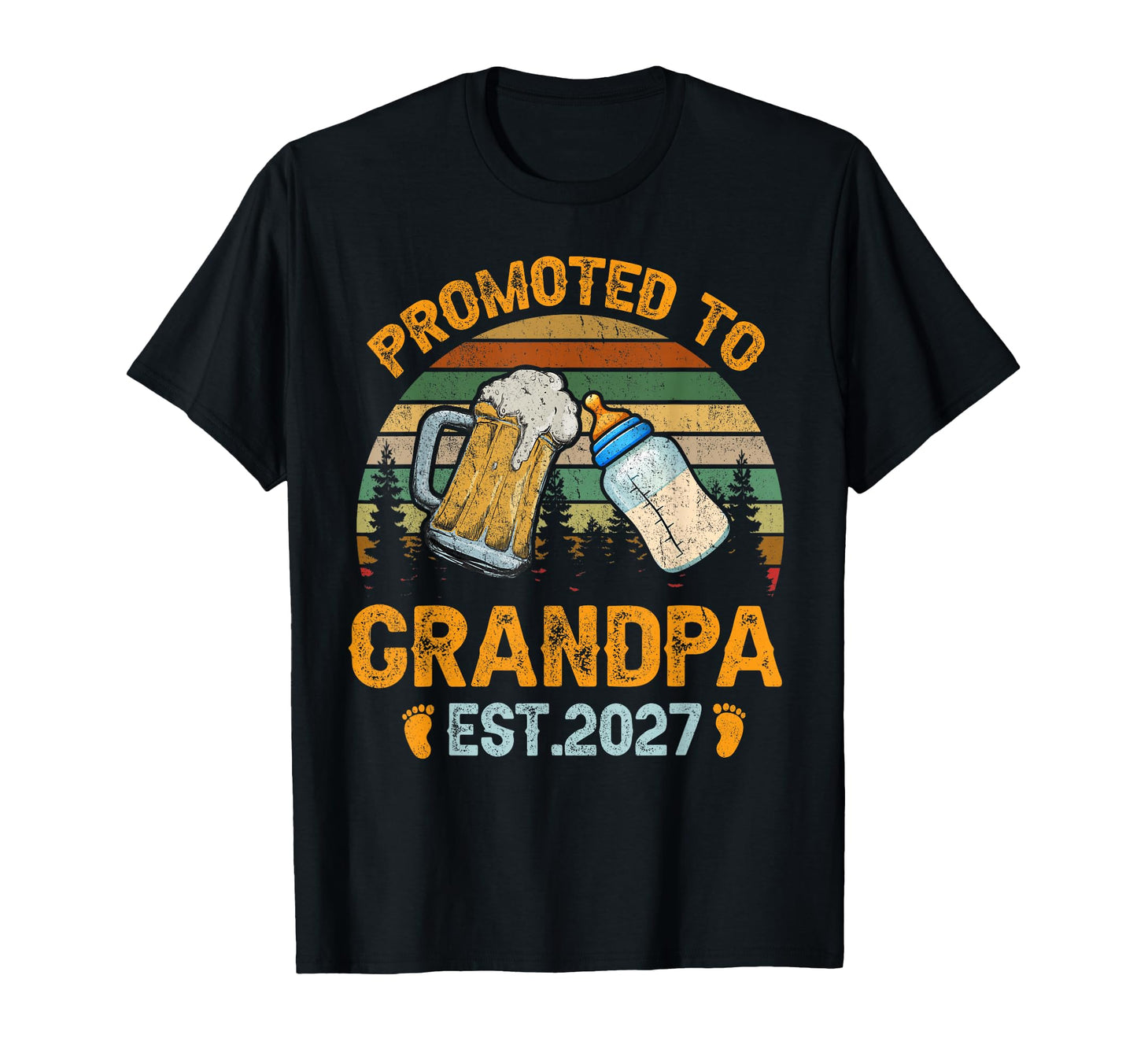Promoted To Grandpa 2027 Funny New T-Shirt - Aesthetic Graphic Men Women - T-Shirt, Sweatshirt, Hoodie