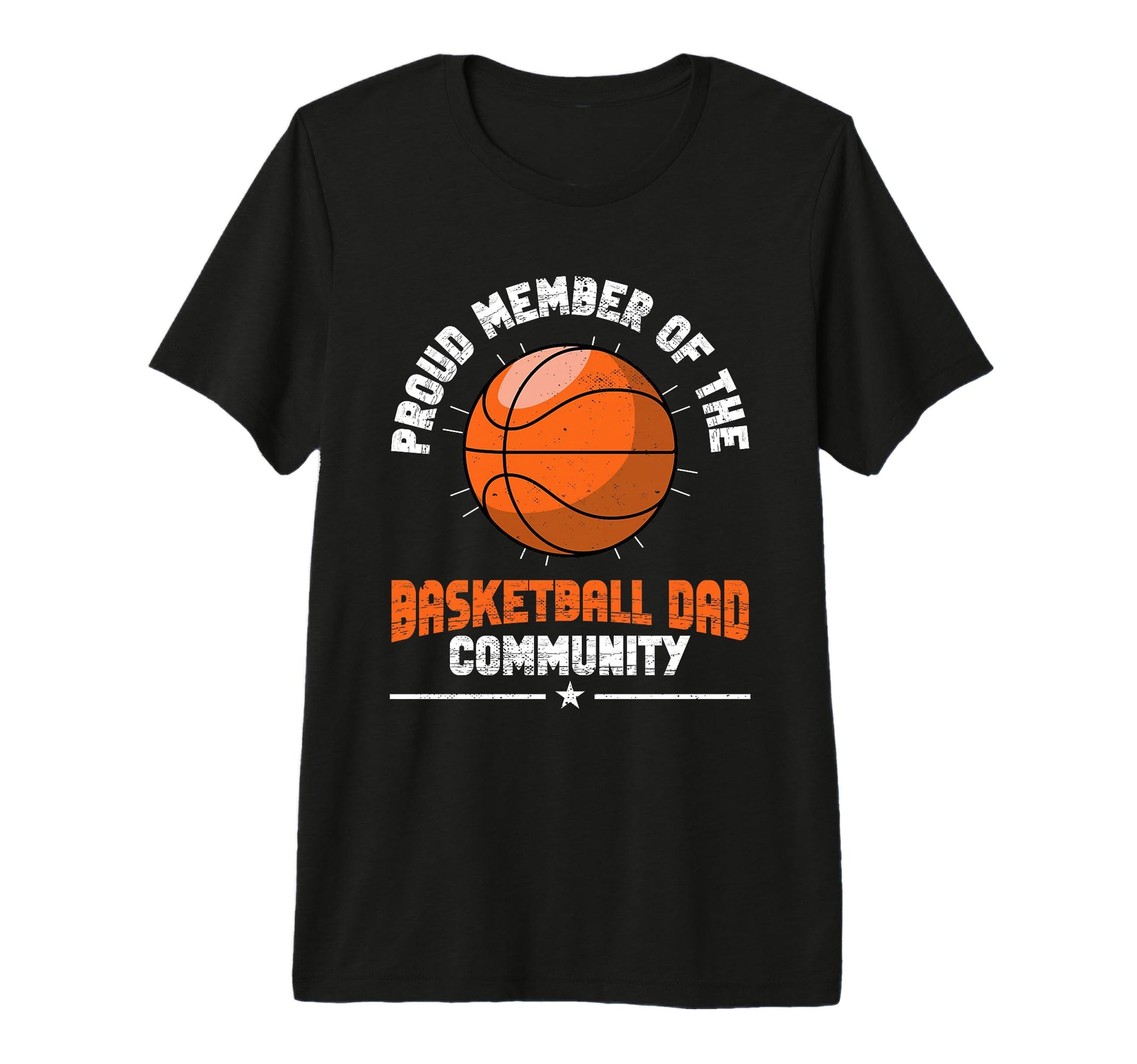 Fathers Day Basketball Dad Game Day Tri T-Shirt - Graphic Print Men Women - T-Shirt, Sweatshirt, Hoodie