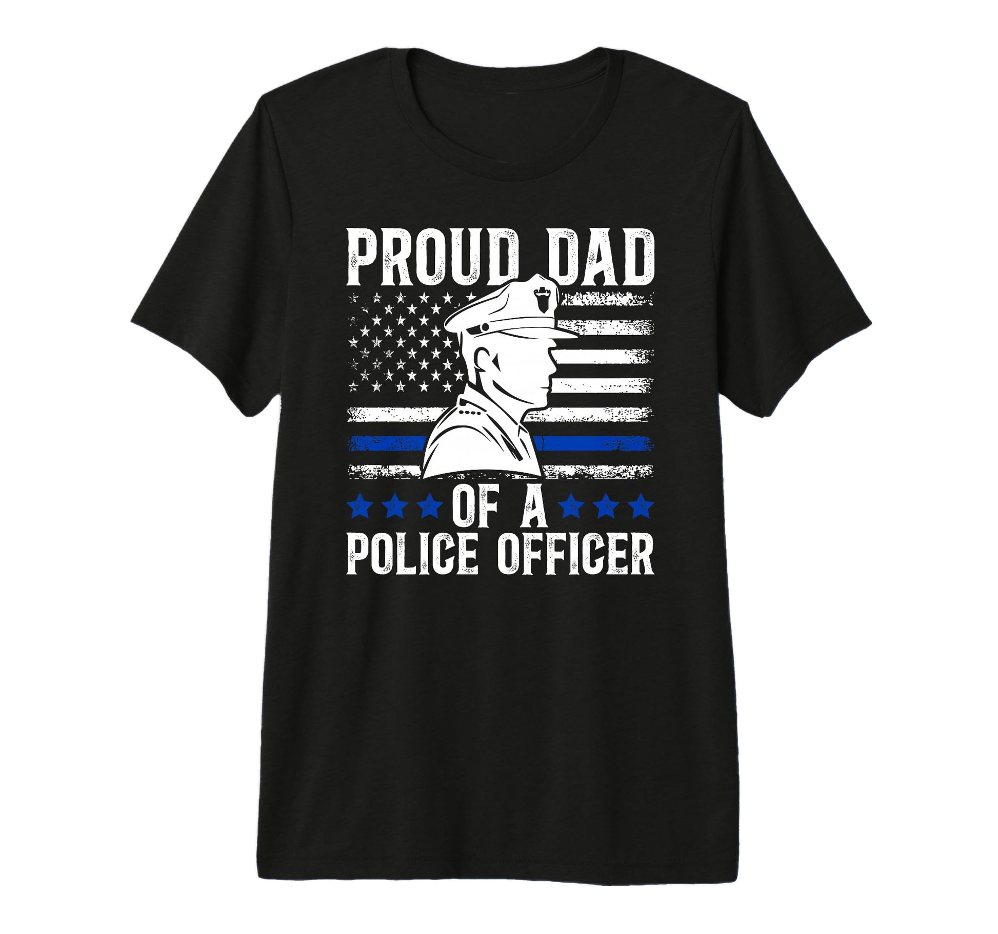Mens Proud Police Dad Police Officer T-Shirt - Streetwear Style for Adults - T-Shirt, Sweatshirt, Hoodie