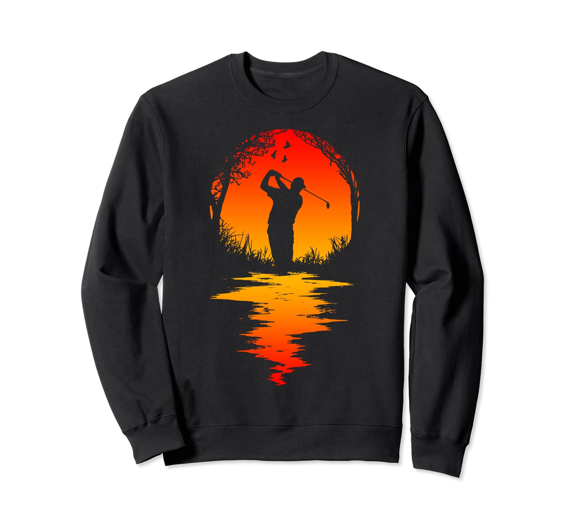 Funny Dad Golf Sunset Golfer Sweatshirt - Fun Novelty Design Men Women - T-Shirt, Sweatshirt, Hoodie