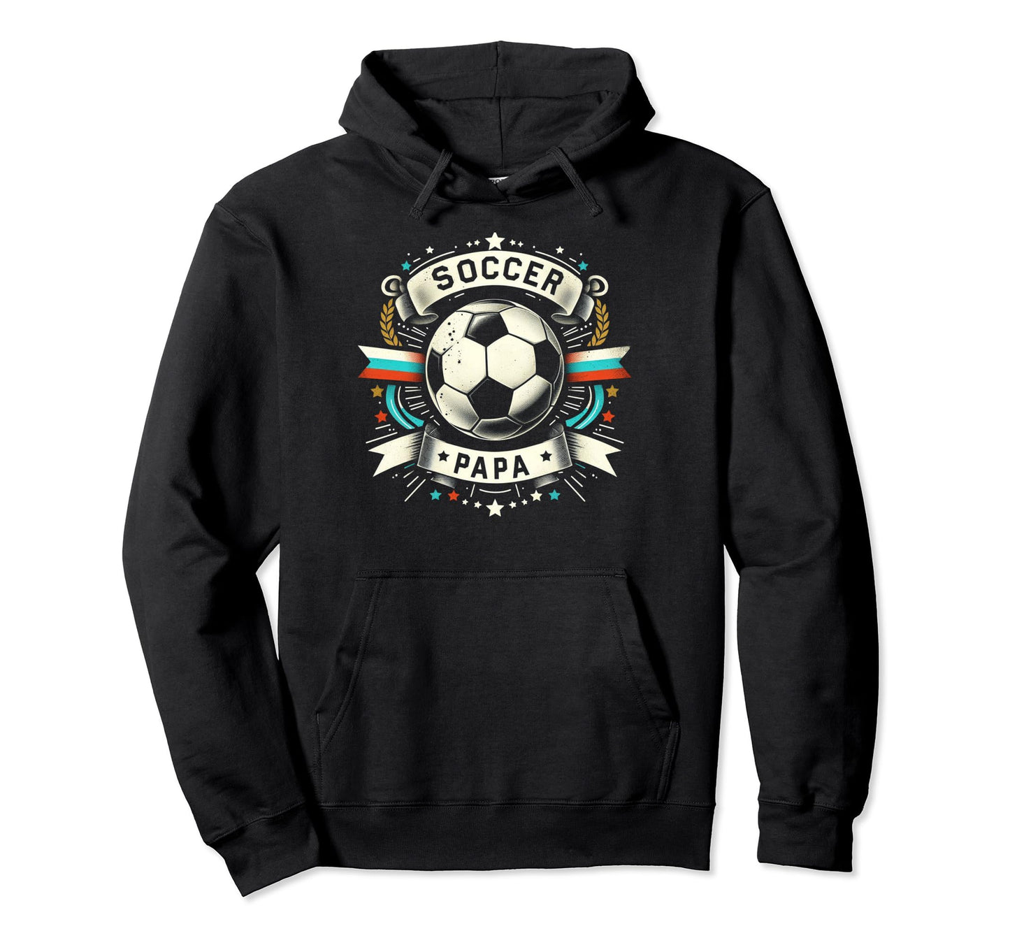 Soccer Papa Family Matching Dad Fathers Hoodie - Minimalist Print Unisex - T-Shirt, Sweatshirt, Hoodie