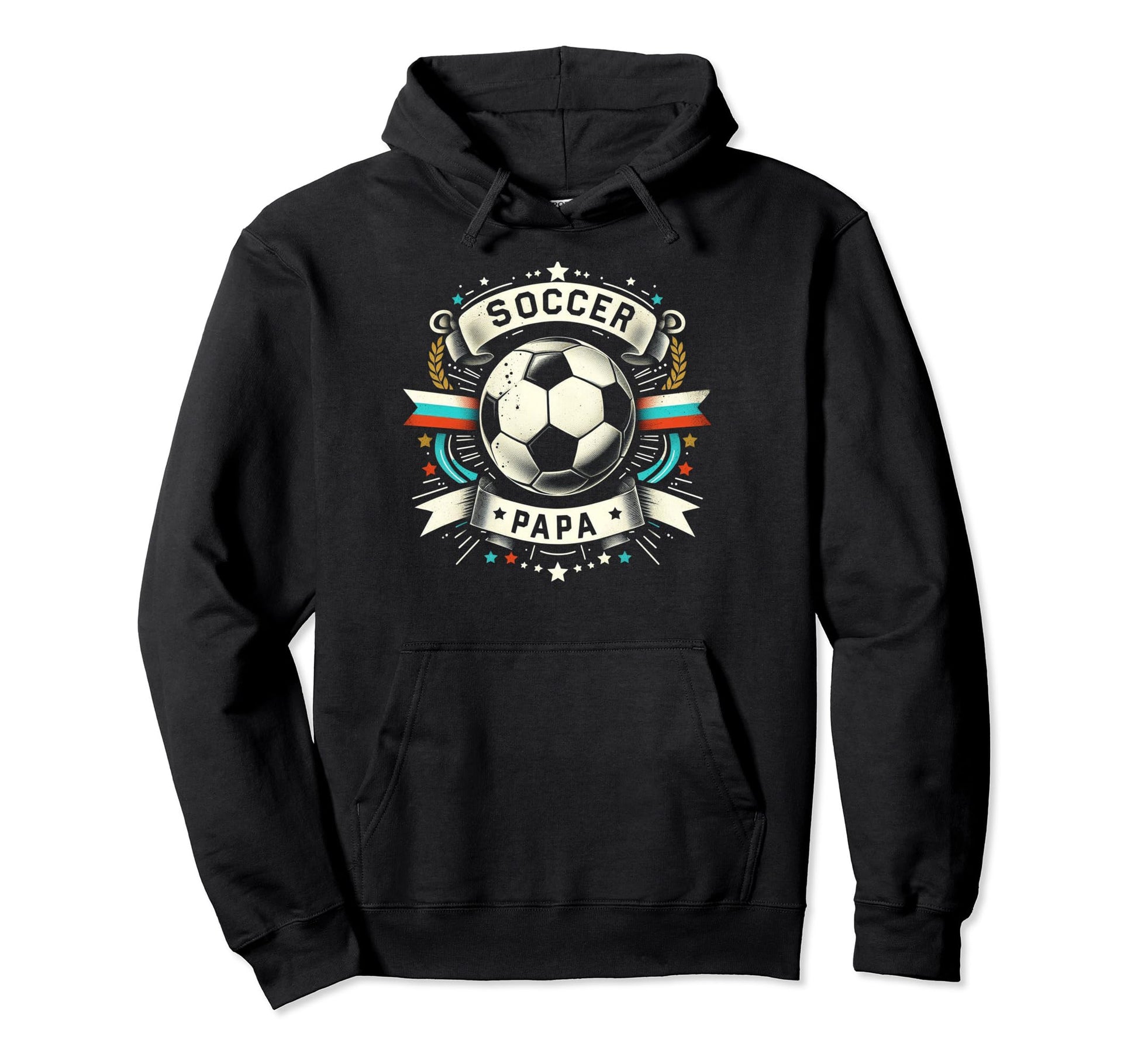 Soccer Papa Family Matching Dad Fathers Hoodie - Minimalist Print Unisex - T-Shirt, Sweatshirt, Hoodie