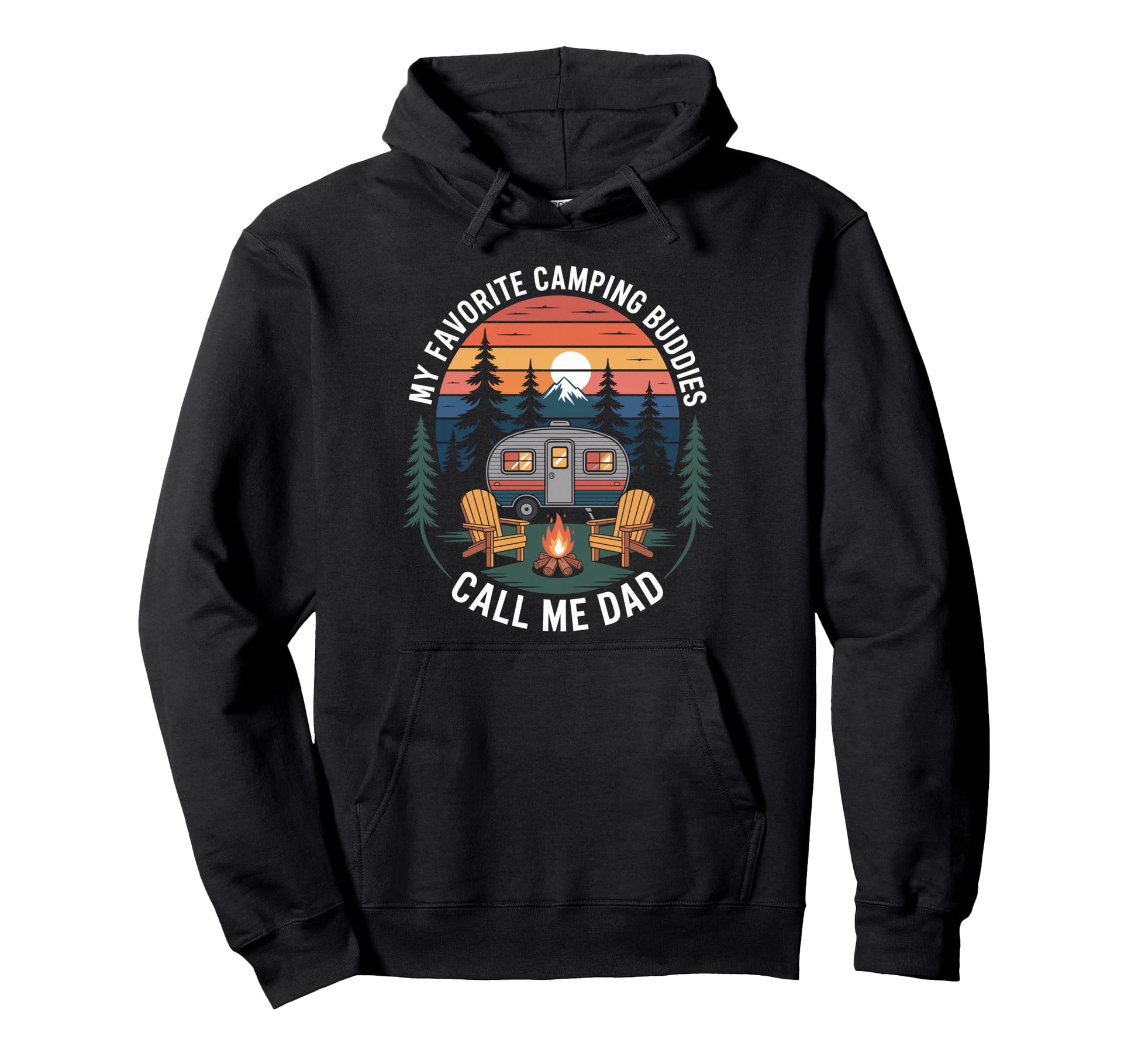Camp Father My Favorite Camping Buddies Hoodie - Trendy Graphic for Adults - T-Shirt, Sweatshirt, Hoodie