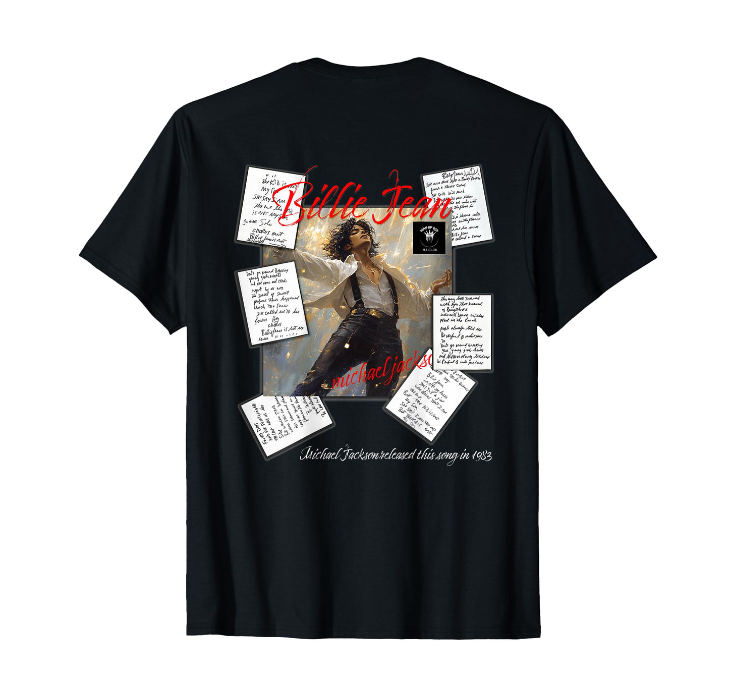 Michael Jackson 022 Back Printed T-Shirt - Fun Novelty Design for Adults - T-Shirt, Sweatshirt, Hoodie