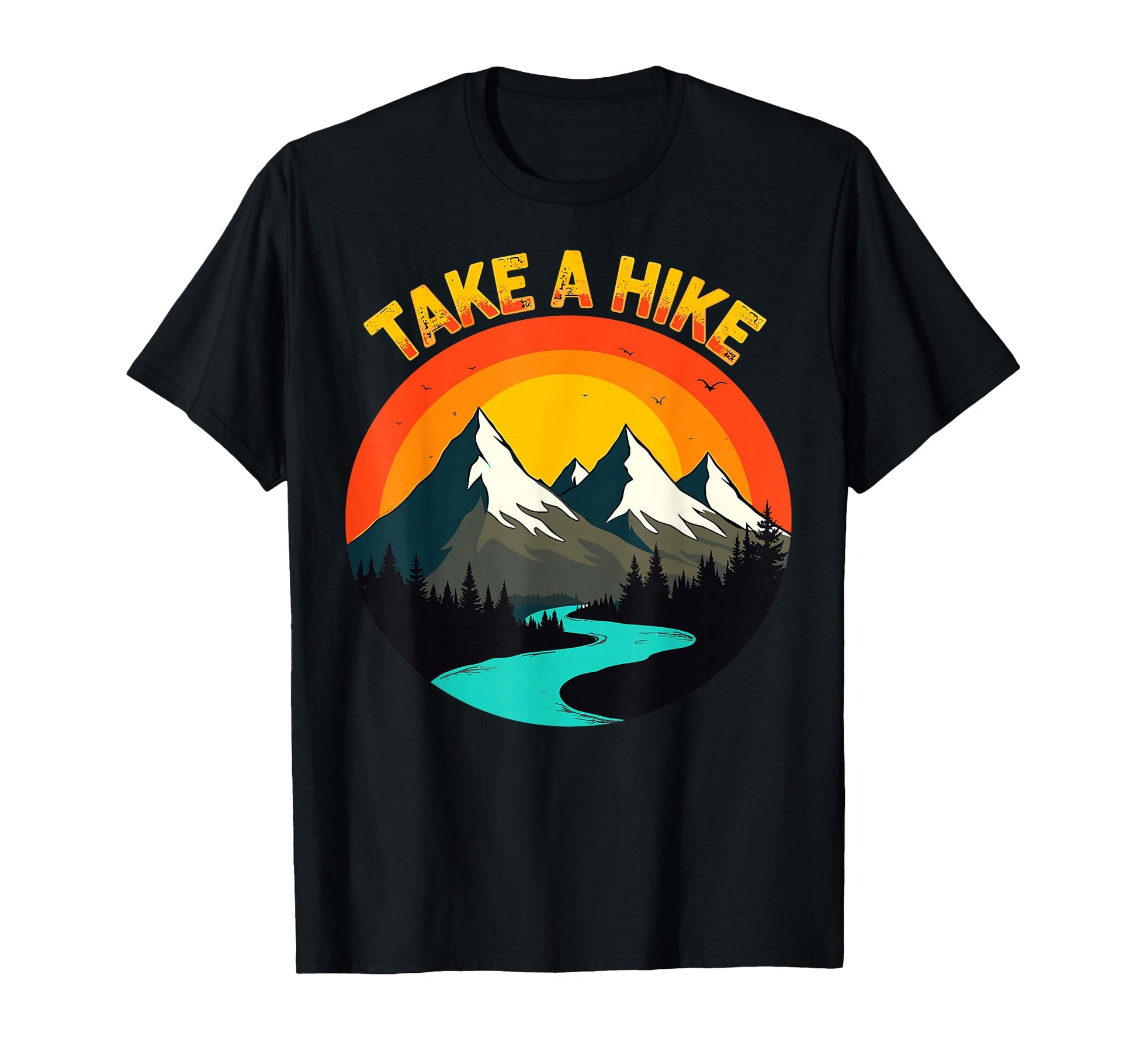 Funny Mountain Hiking Take Hike Backpacking T-Shirt - Trendy Graphic Unisex - T-Shirt, Sweatshirt, Hoodie