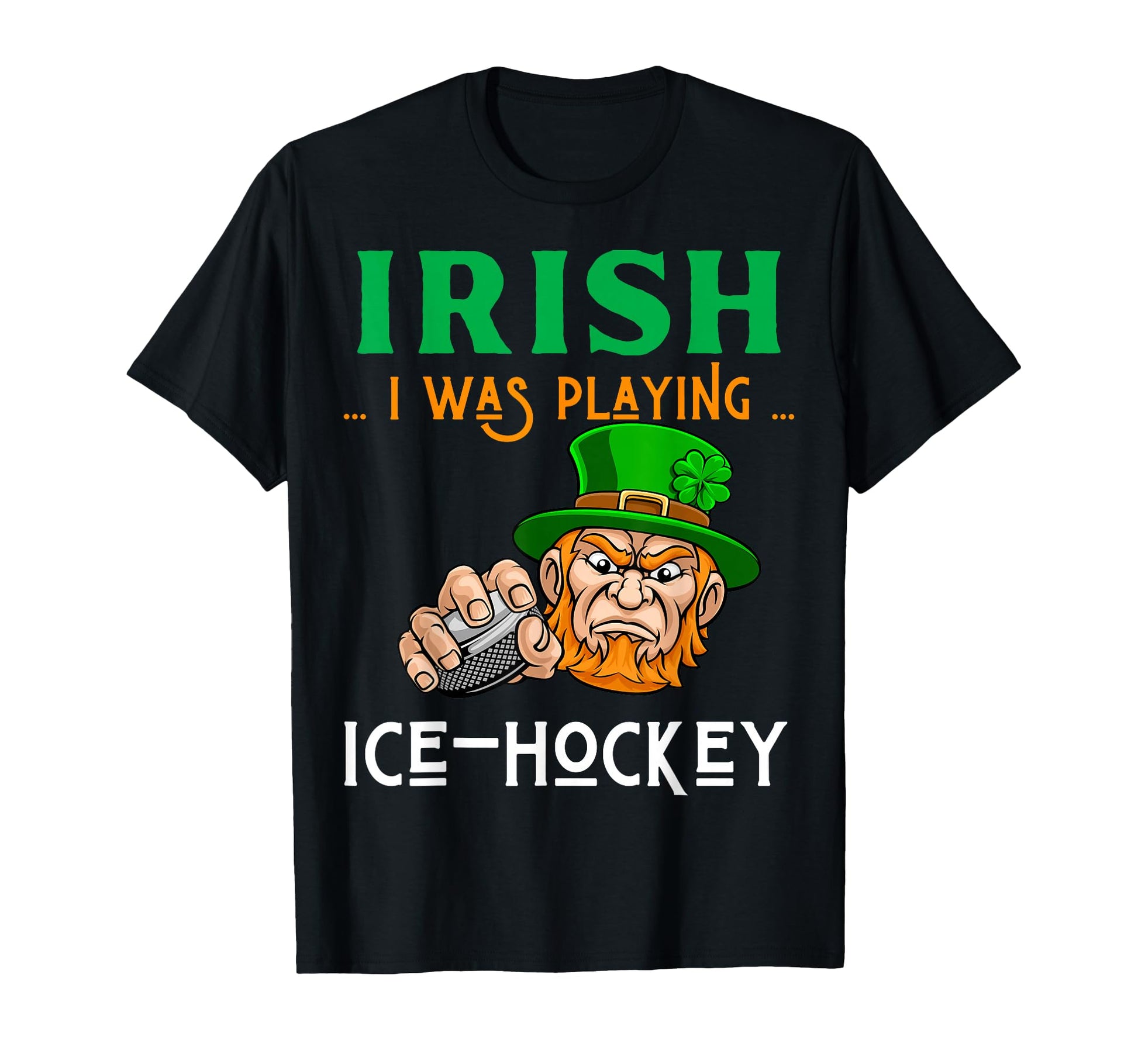 P Is Playing Ice Hockey Funny Irish T-Shirt - Graphic Print for Adults - T-Shirt, Sweatshirt, Hoodie