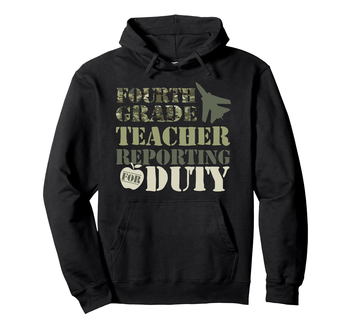 Back To School Old Camo Fourth Grade Hoodie - Minimalist Print Unisex - T-Shirt, Sweatshirt, Hoodie