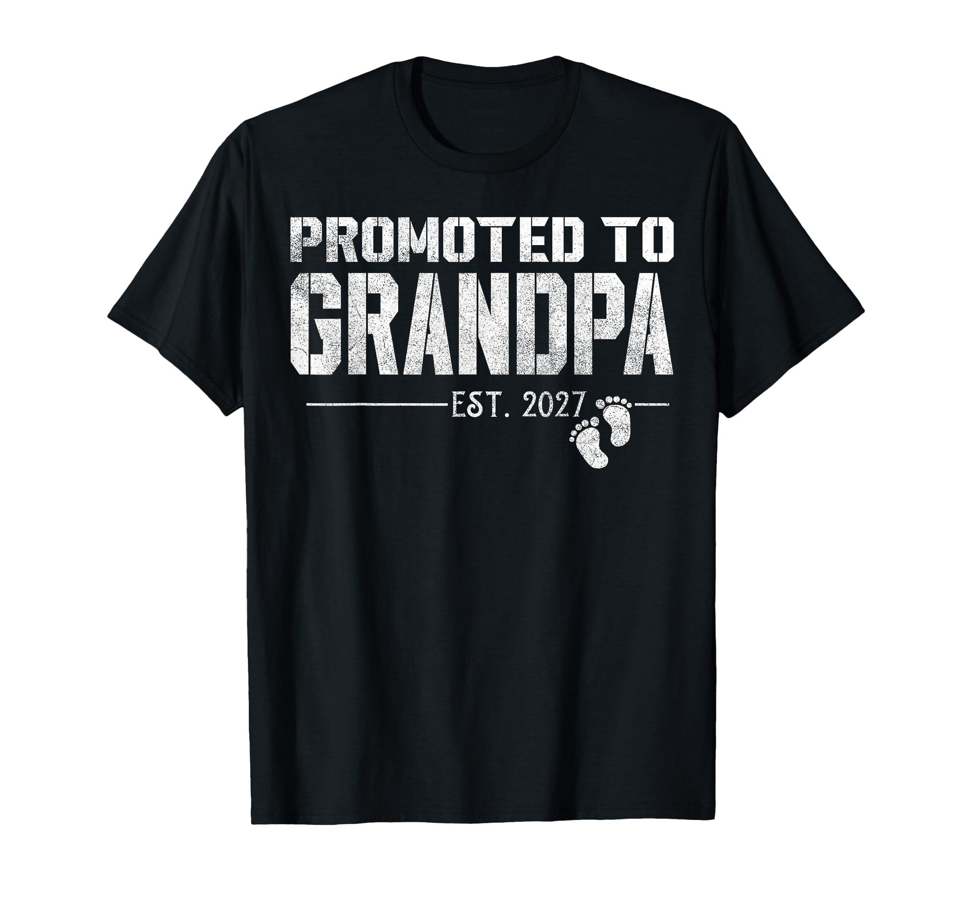 Promoted To Grandpa 2027 Funny New T-Shirt - Minimalist Print Men Women - T-Shirt, Sweatshirt, Hoodie