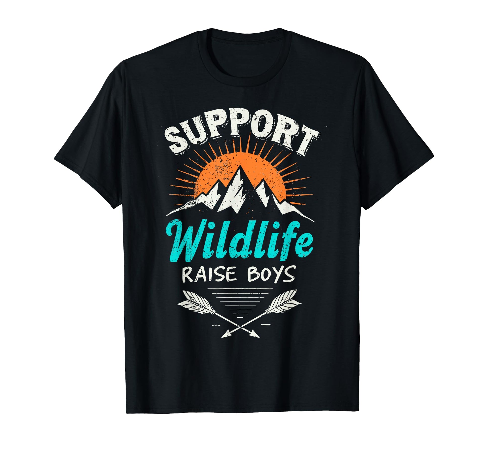 Support Wildlife Raise Camping Mom T-Shirt - Minimalist Print Unisex - T-Shirt, Sweatshirt, Hoodie