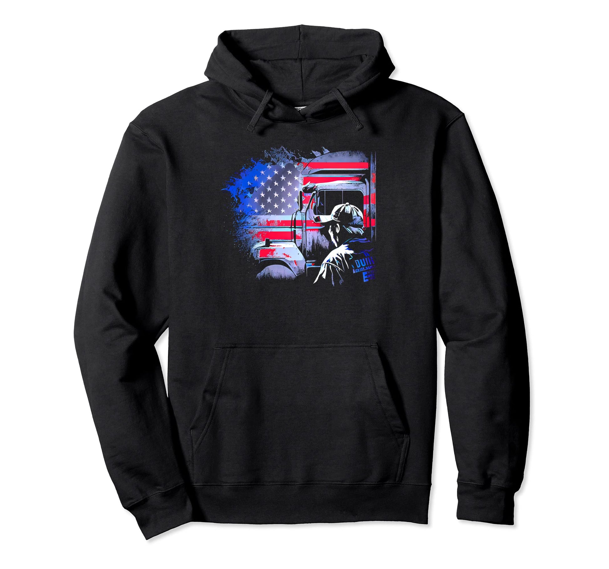 Funny Trucker American Big Rigs Hoodie - Casual Everyday Wear for Adults - T-Shirt, Sweatshirt, Hoodie