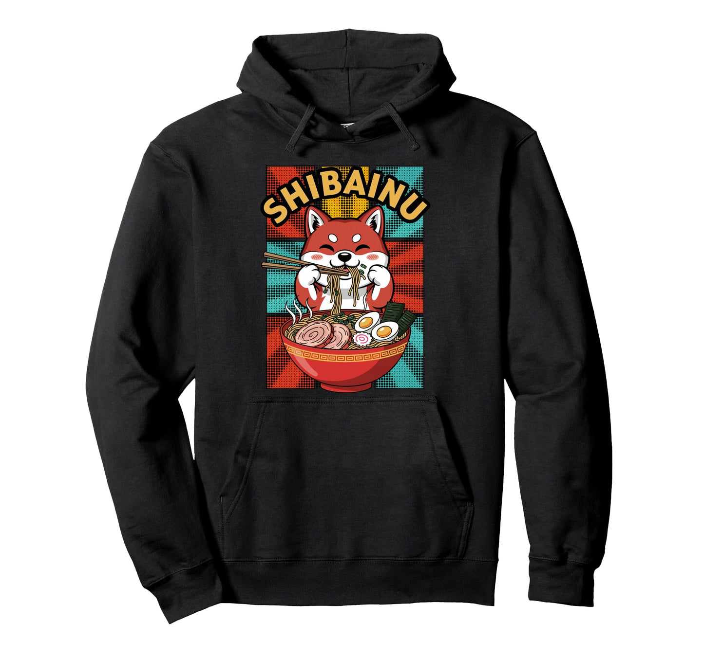Kawaii Shiba Inu Ramen Japanese Hoodie - Casual Everyday Wear for Adults - T-Shirt, Sweatshirt, Hoodie