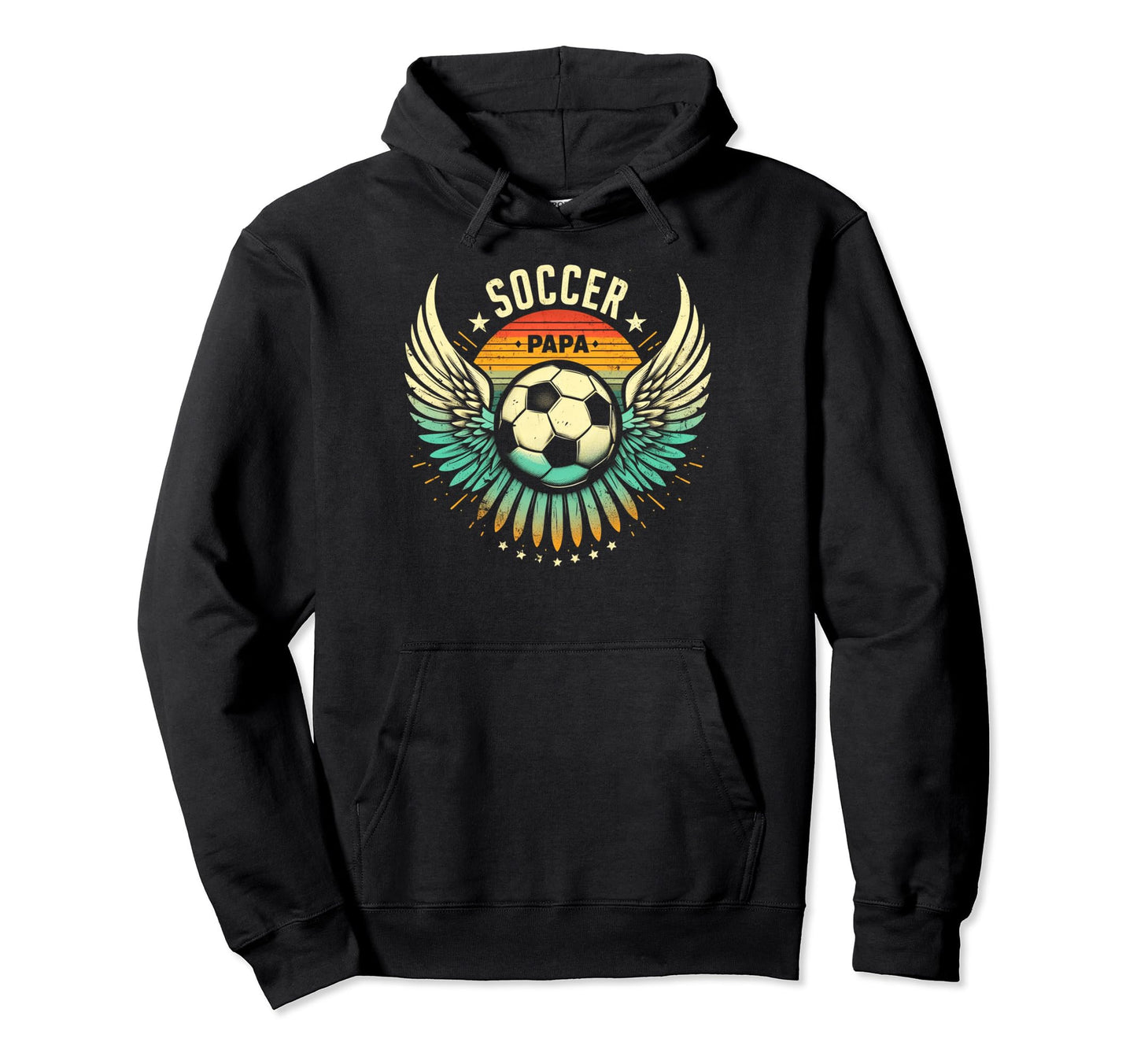 Soccer Papa Family Matching Dad Fathers Day Hoodie - Unique Graphic Unisex - T-Shirt, Sweatshirt, Hoodie