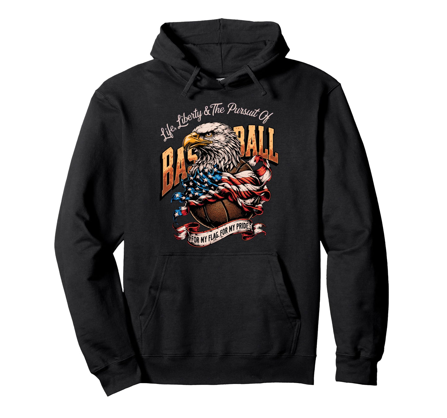 Basketball Eagle American Flag Hoodie - Minimalist Print Men Women - T-Shirt, Sweatshirt, Hoodie