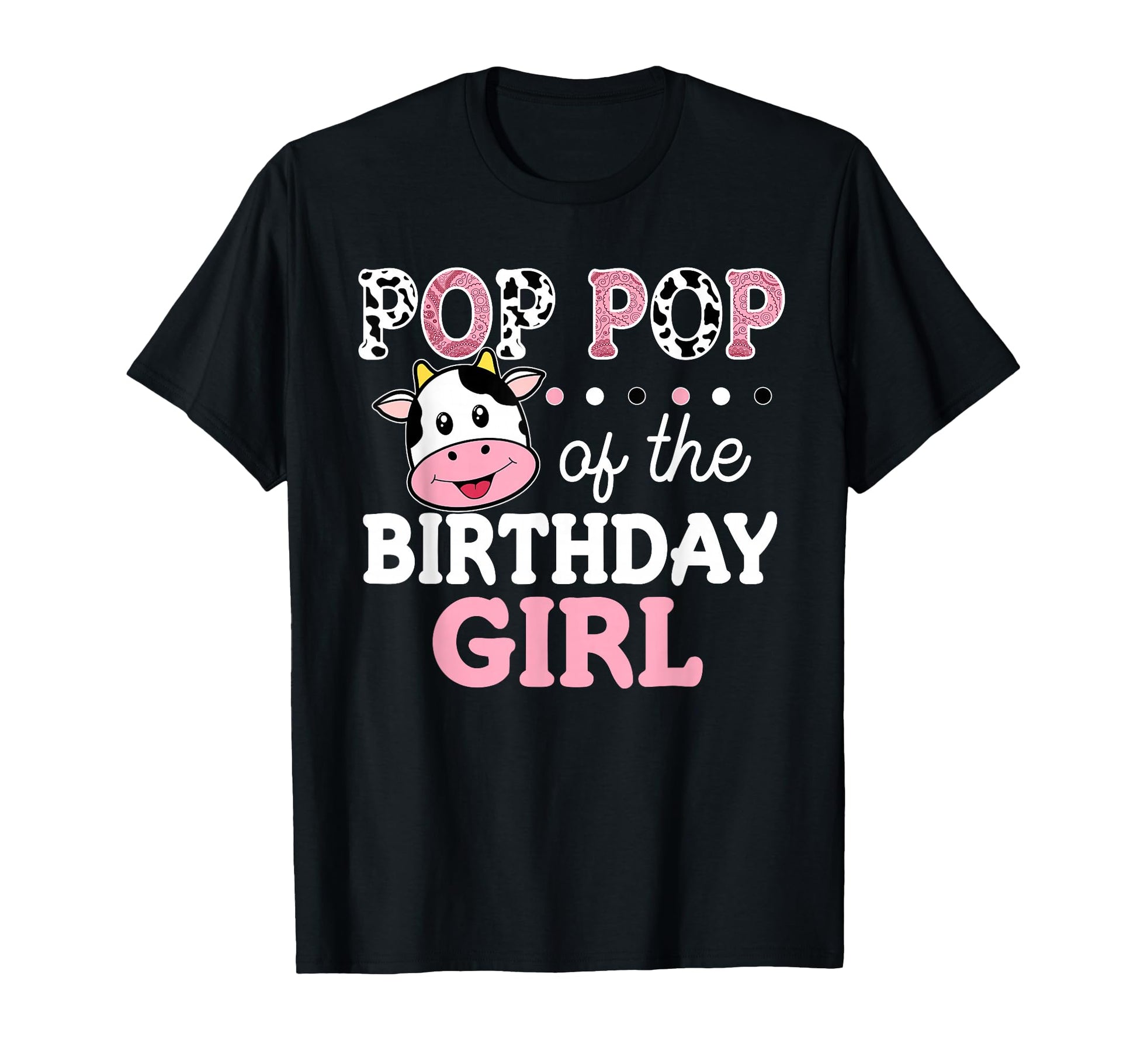 Pop Pop Birthday Farm Cow Grandpa 1St T-Shirt - Minimalist Print Men Women - T-Shirt, Sweatshirt, Hoodie
