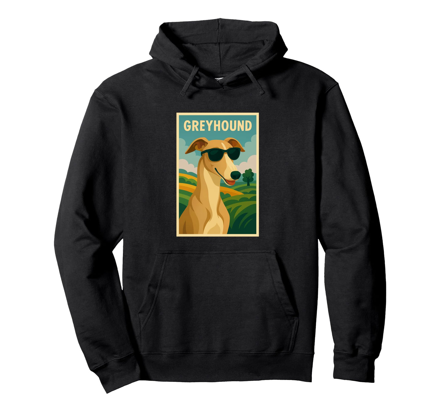 Greyhound Art Minimalist Pop Art Hoodie - Novelty Apparel Men Women - T-Shirt, Sweatshirt, Hoodie