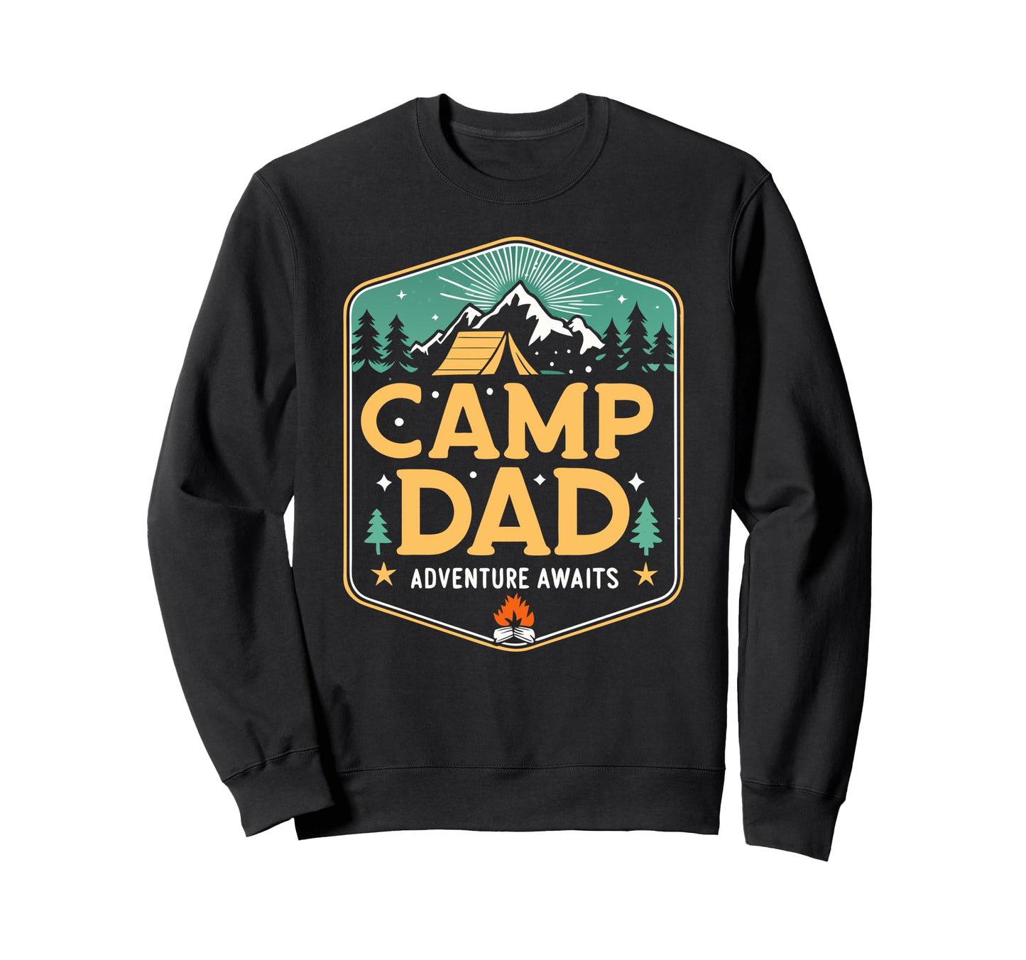 Hunting Dad Adventure Awaits Fathers Sweatshirt - Graphic Print Men Women - T-Shirt, Sweatshirt, Hoodie