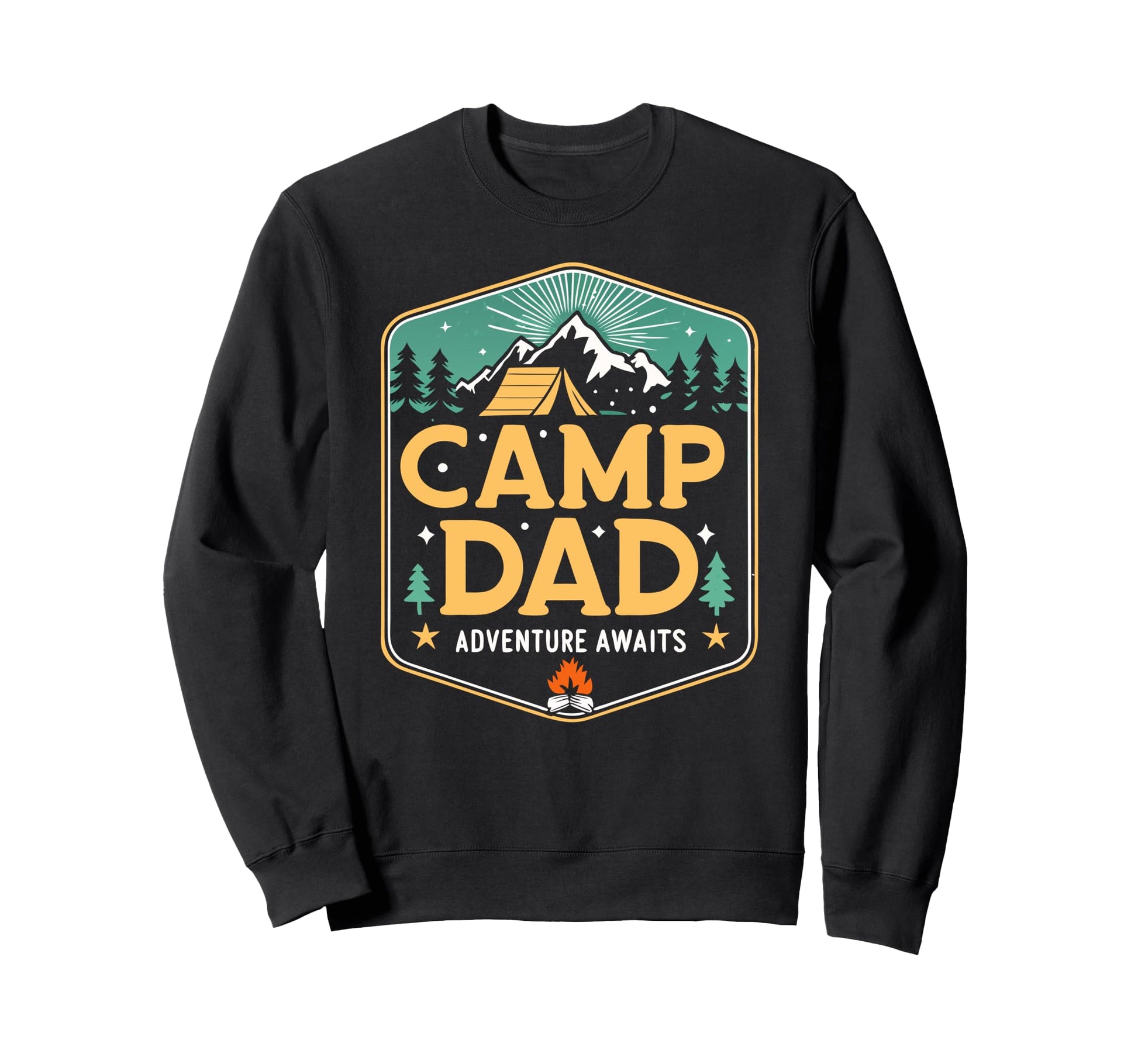 Hunting Dad Adventure Awaits Fathers Sweatshirt - Graphic Print Men Women - T-Shirt, Sweatshirt, Hoodie