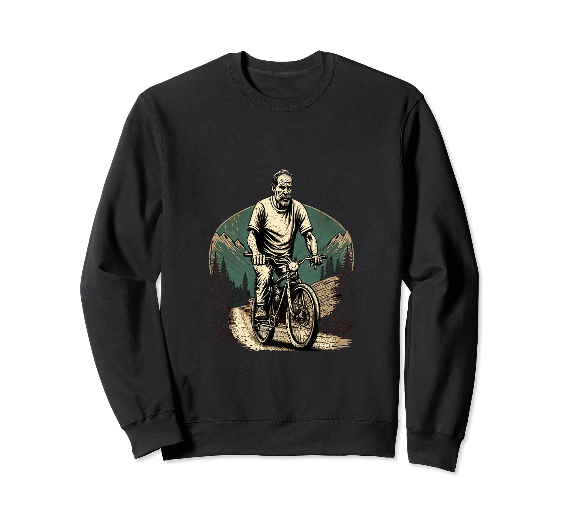 Cycling Cyclist Dad Mtb Mountain Sweatshirt - Unique Graphic for Adults - T-Shirt, Sweatshirt, Hoodie