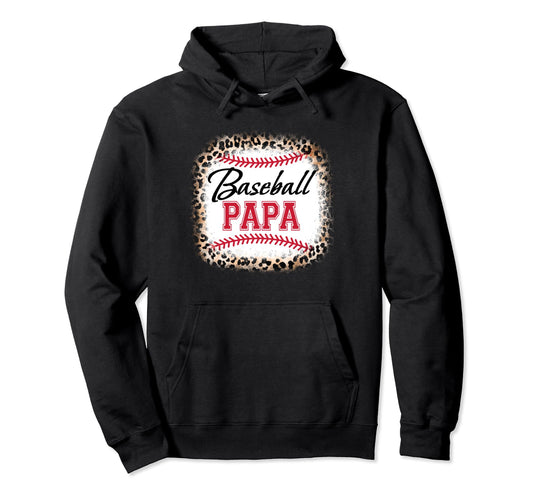 Baseball Dad Papa Fathers Day Hoodie - Fun Novelty Design Men Women - T-Shirt, Sweatshirt, Hoodie