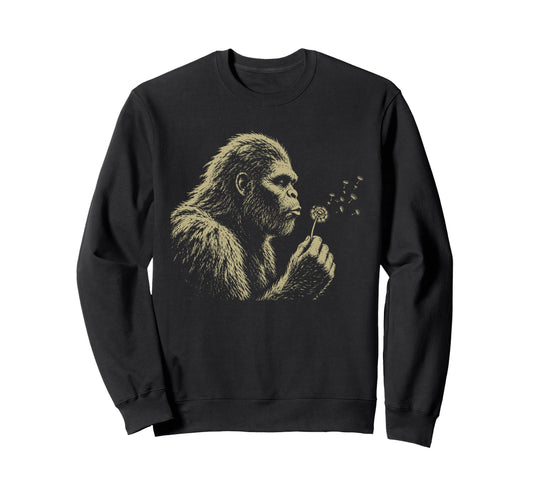 Blowing Wishes Funny Bigfoot Sweatshirt - Aesthetic Graphic Men Women - T-Shirt, Sweatshirt, Hoodie