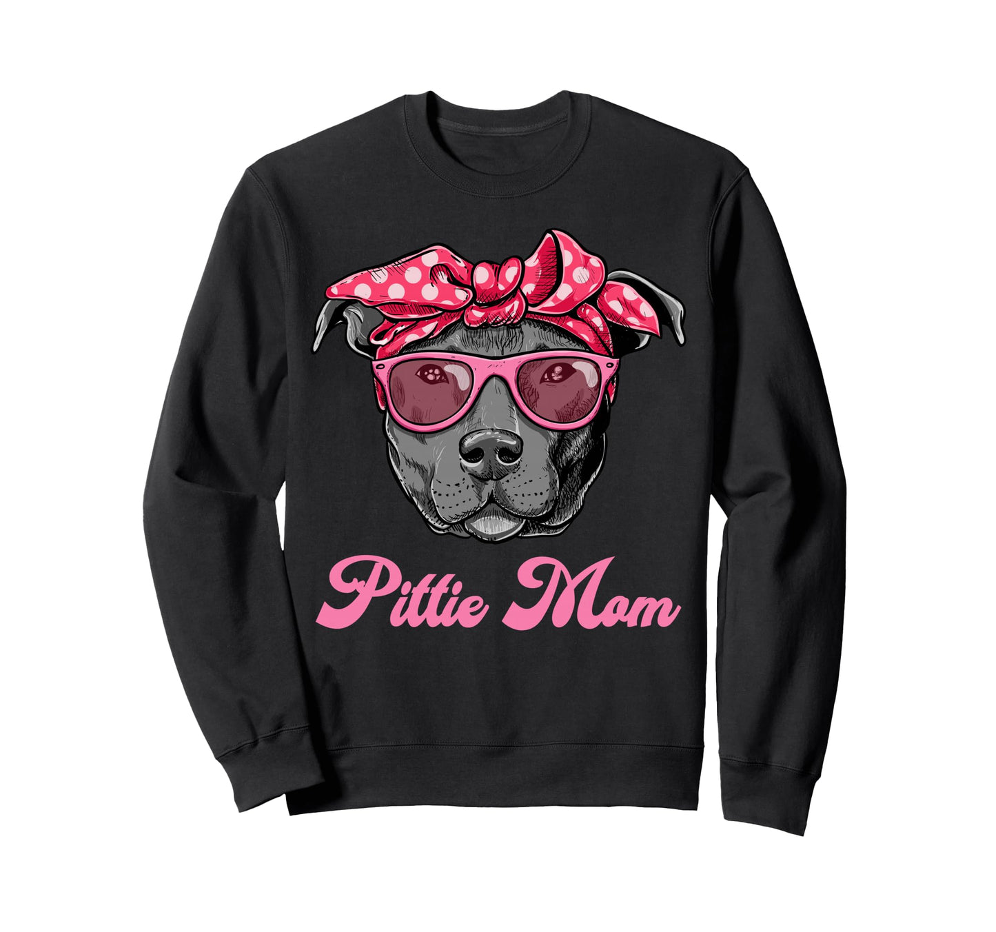 Funny Pittie Mom Pitbull Dog Sweatshirt - Minimalist Print Unisex - T-Shirt, Sweatshirt, Hoodie