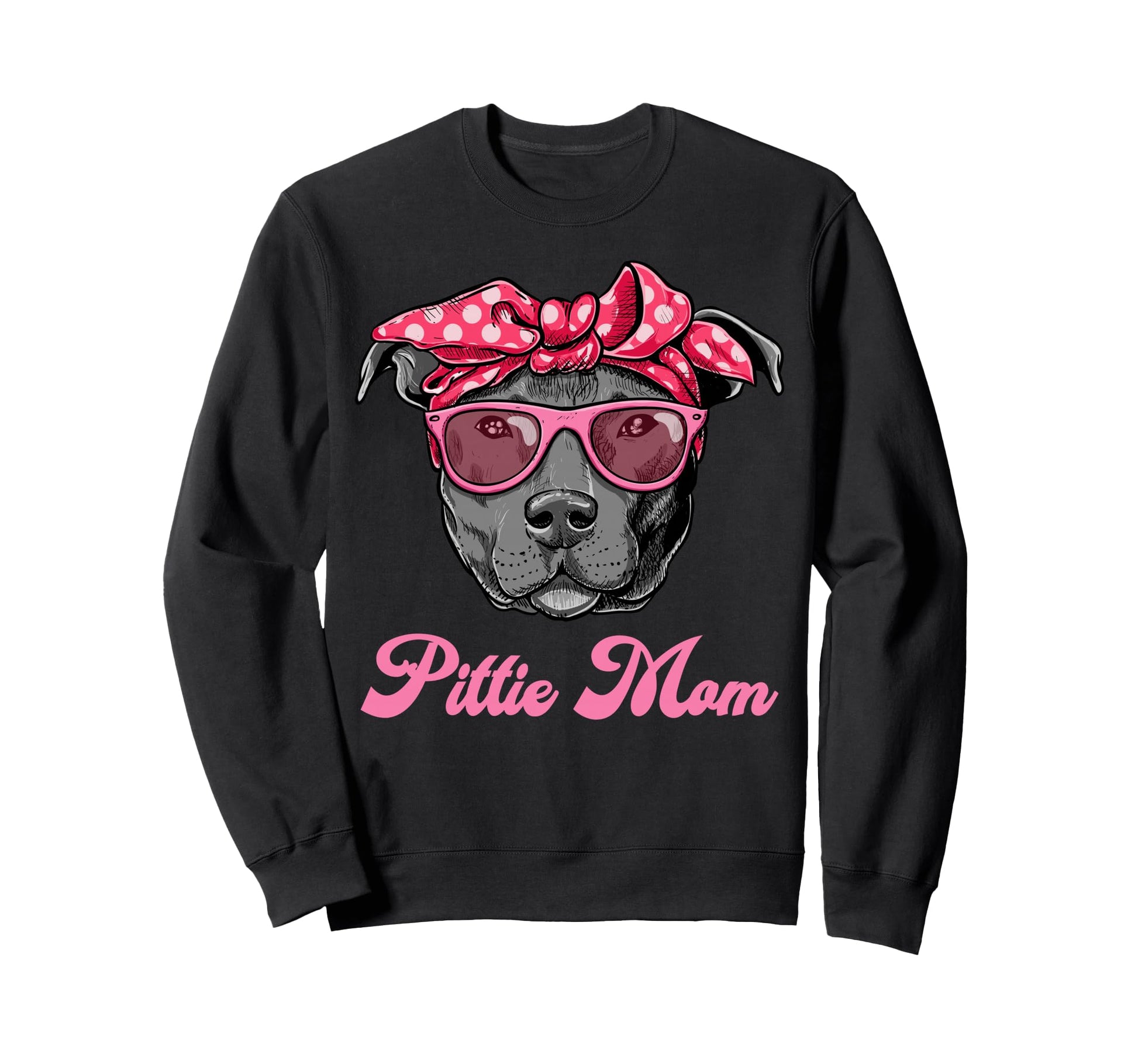 Funny Pittie Mom Pitbull Dog Sweatshirt - Minimalist Print Unisex - T-Shirt, Sweatshirt, Hoodie
