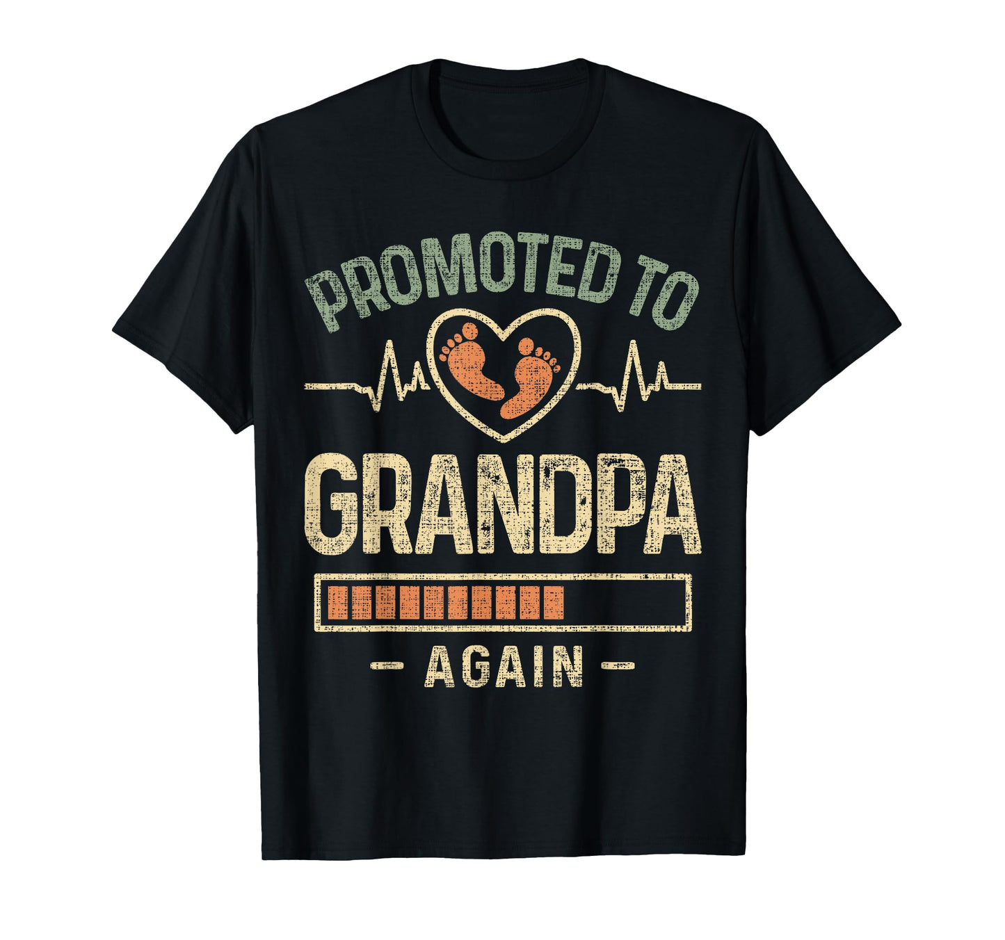 Mens Promoted To Grandpa Again Pregnancy T-Shirt - Minimalist Print Unisex - T-Shirt, Sweatshirt, Hoodie