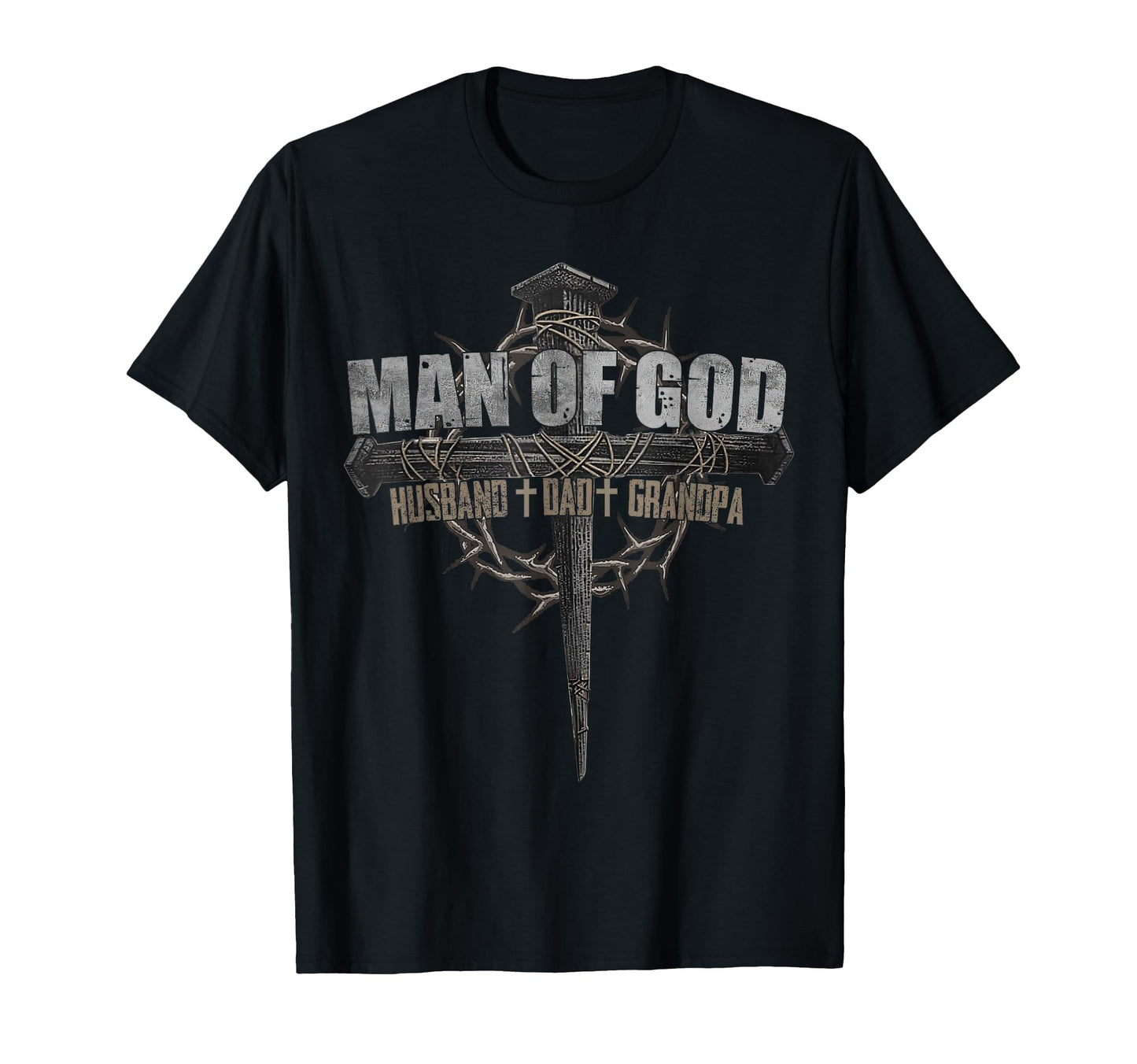 God Husband Dad Grandpa Cross Christian T-Shirt - Graphic Print for Adults - T-Shirt, Sweatshirt, Hoodie
