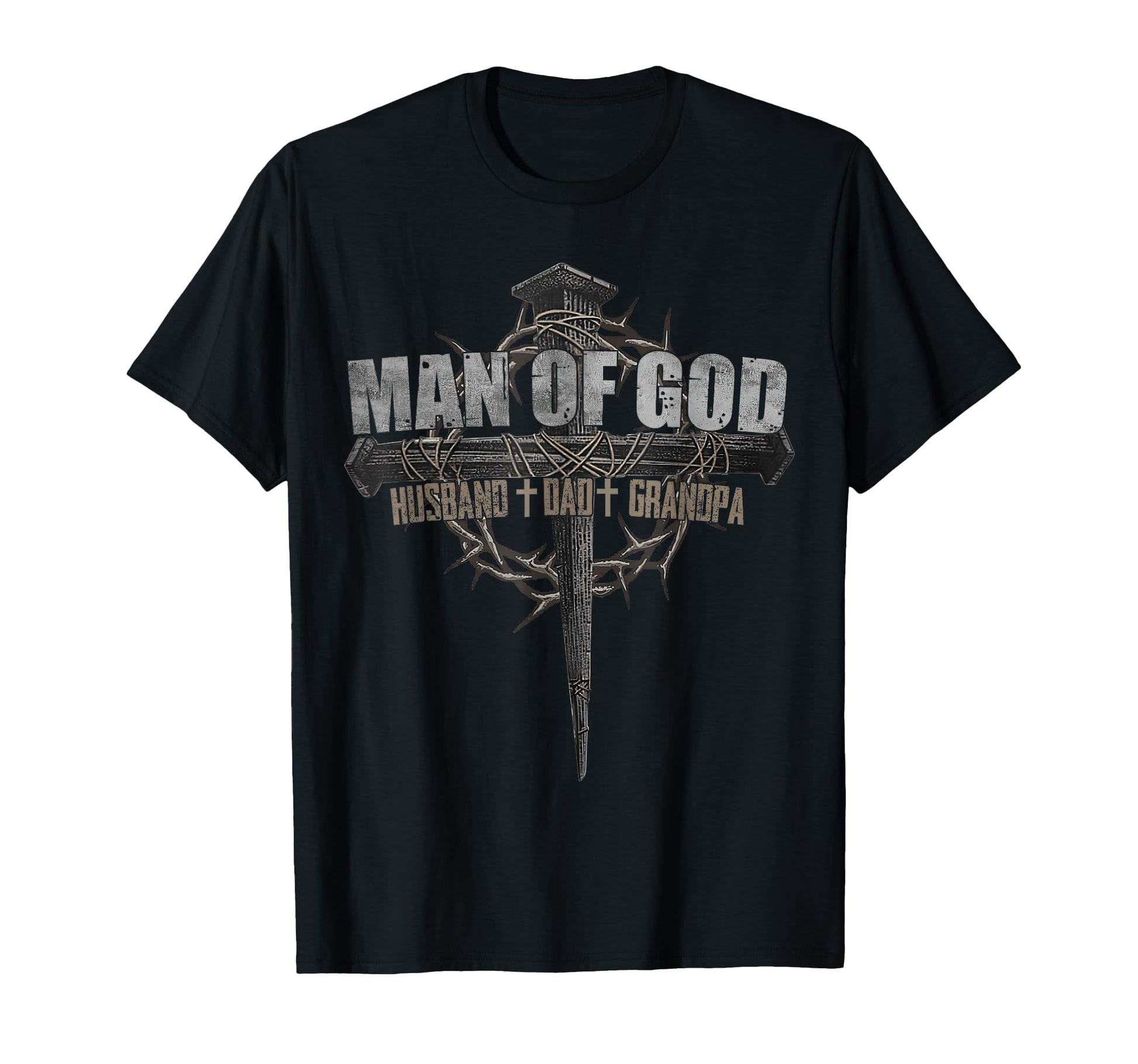 God Husband Dad Grandpa Cross Christian T-Shirt - Graphic Print for Adults - T-Shirt, Sweatshirt, Hoodie