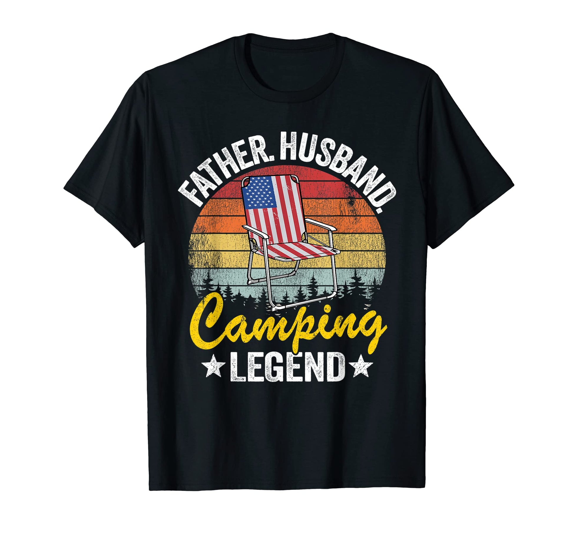 Mens Father Husband Camping Legend Dad T-Shirt - Trendy Graphic Unisex - T-Shirt, Sweatshirt, Hoodie