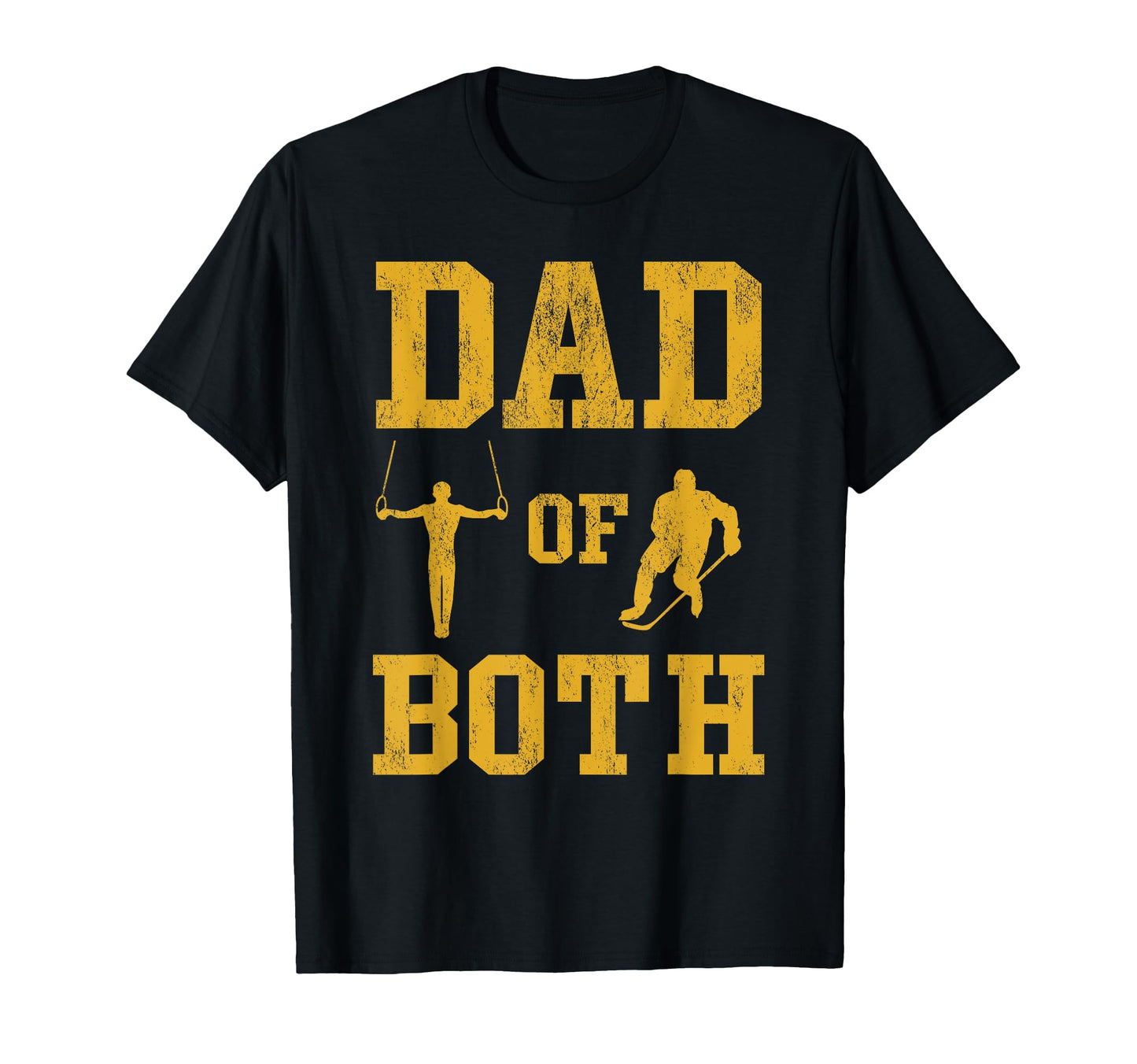 Funny Dad Both Gymnastics Hockey Sport T-Shirt - Aesthetic Graphic Unisex - T-Shirt, Sweatshirt, Hoodie