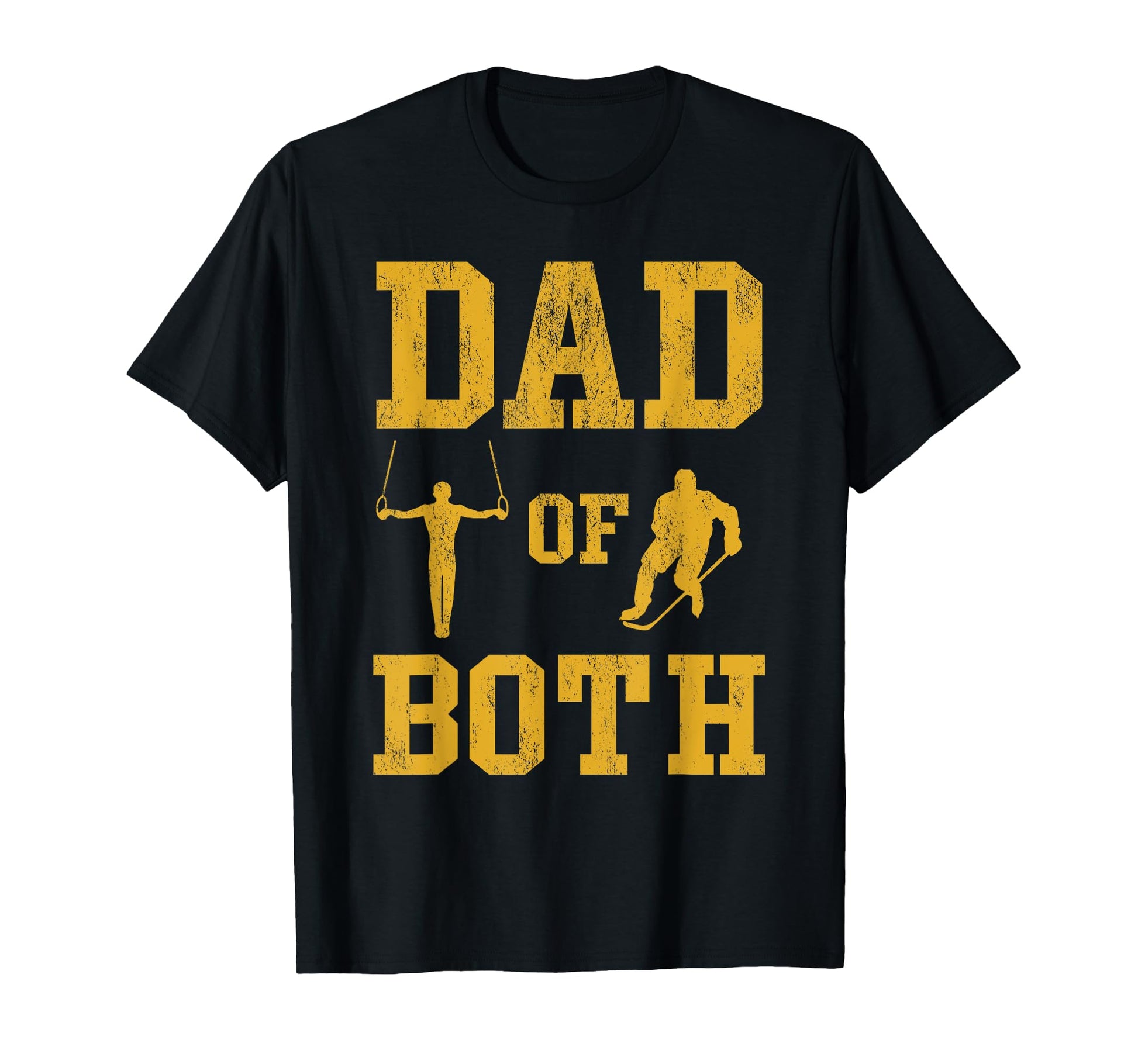 Funny Dad Both Gymnastics Hockey Sport T-Shirt - Aesthetic Graphic Unisex - T-Shirt, Sweatshirt, Hoodie