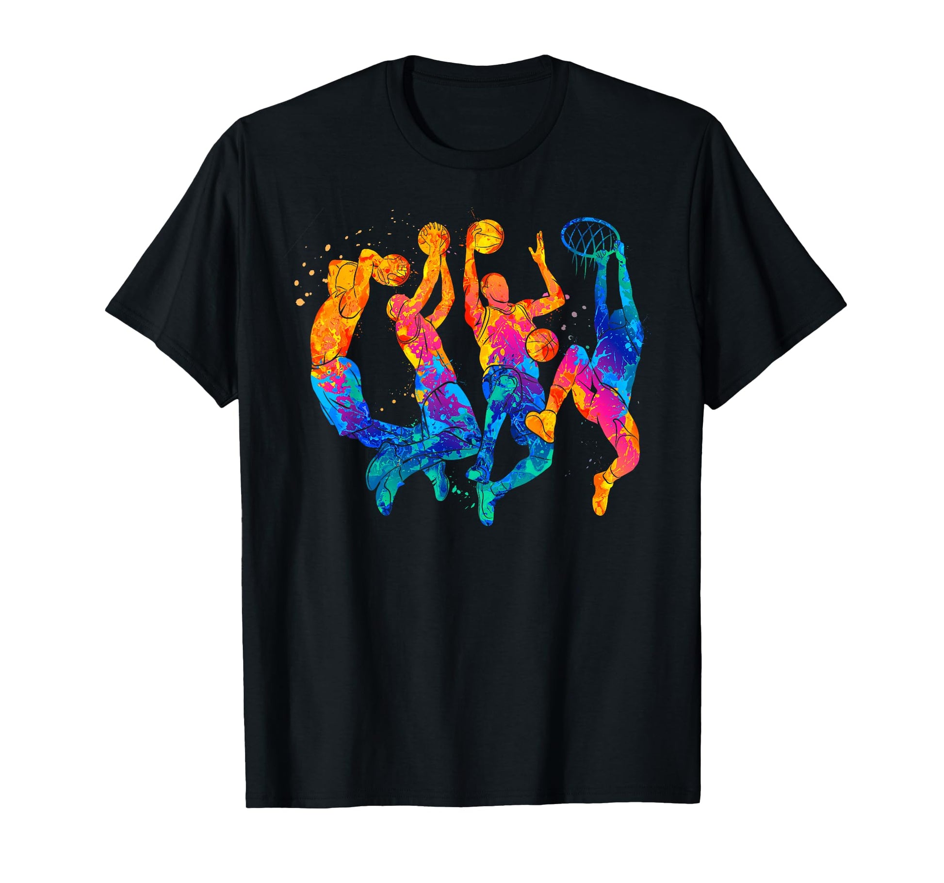 Colorful Graffiti Basketball Player T-Shirt - Unique Graphic for Adults - T-Shirt, Sweatshirt, Hoodie