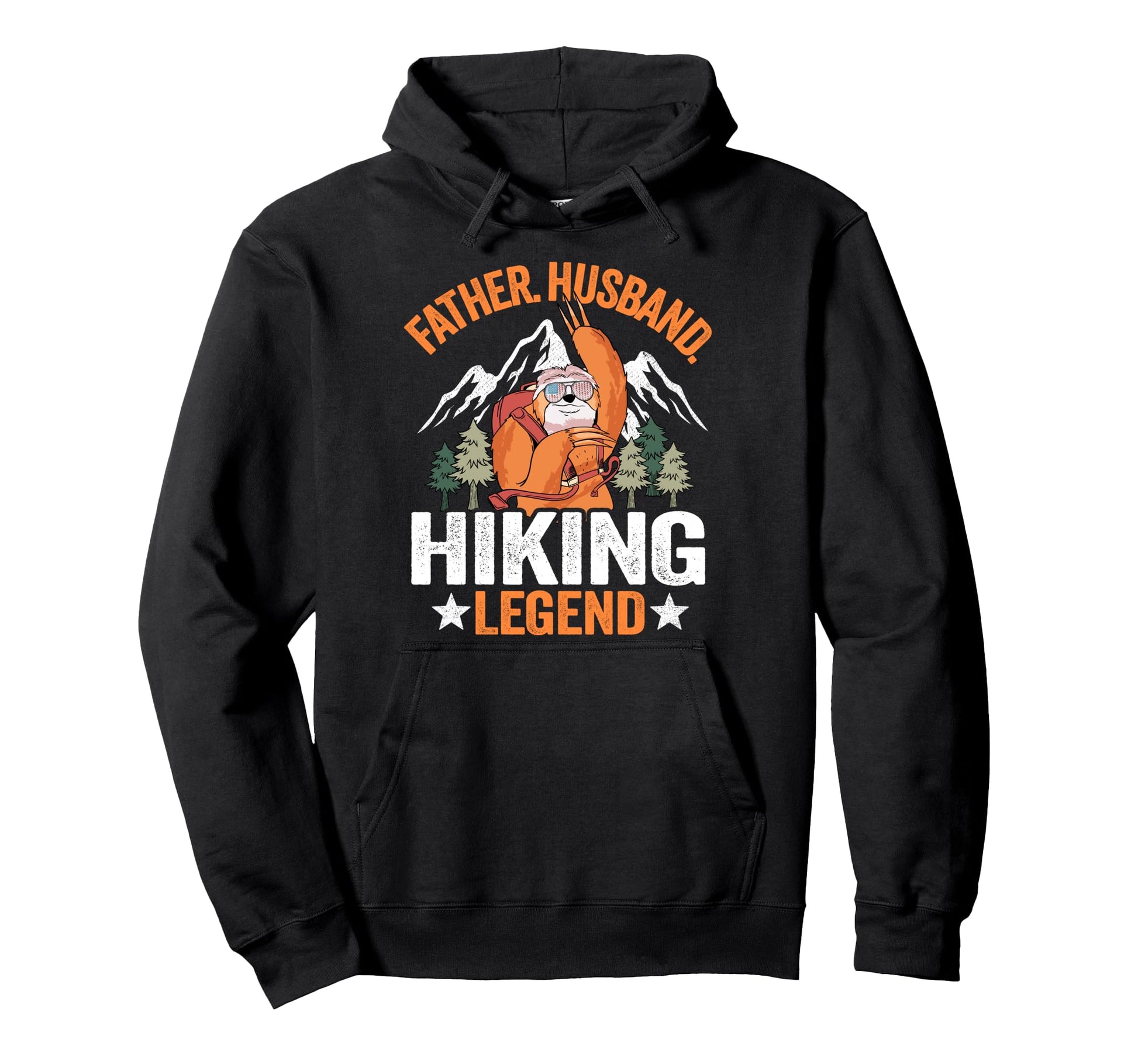 Father Husband Hiking Legend Sloth Hoodie - Streetwear Style for Adults - T-Shirt, Sweatshirt, Hoodie