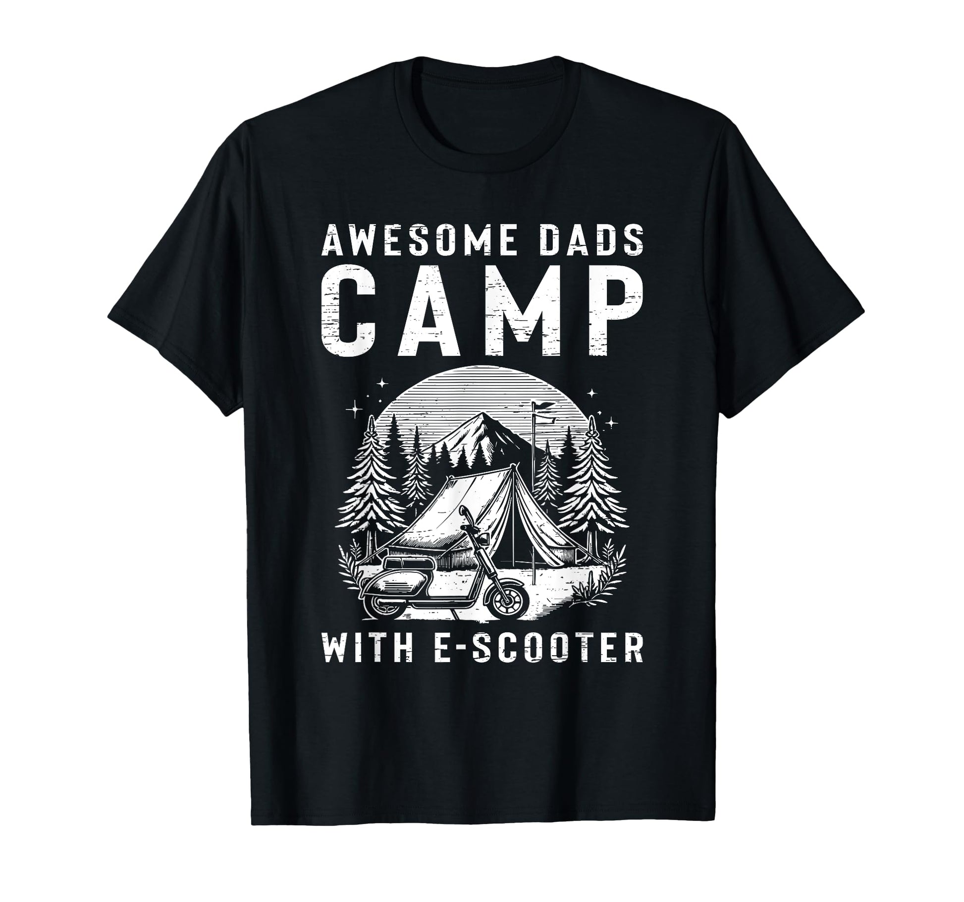 Awesome Dads Camp E Scooter T-Shirt - Novelty Apparel for Adults - T-Shirt, Sweatshirt, Hoodie