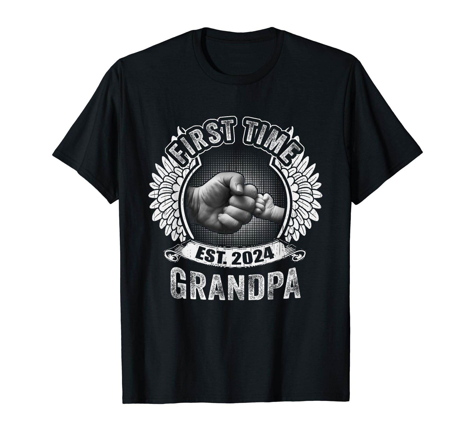 First Time Grandpa Est 2024 Gift Promoted T-Shirt - Unique Graphic Unisex - T-Shirt, Sweatshirt, Hoodie