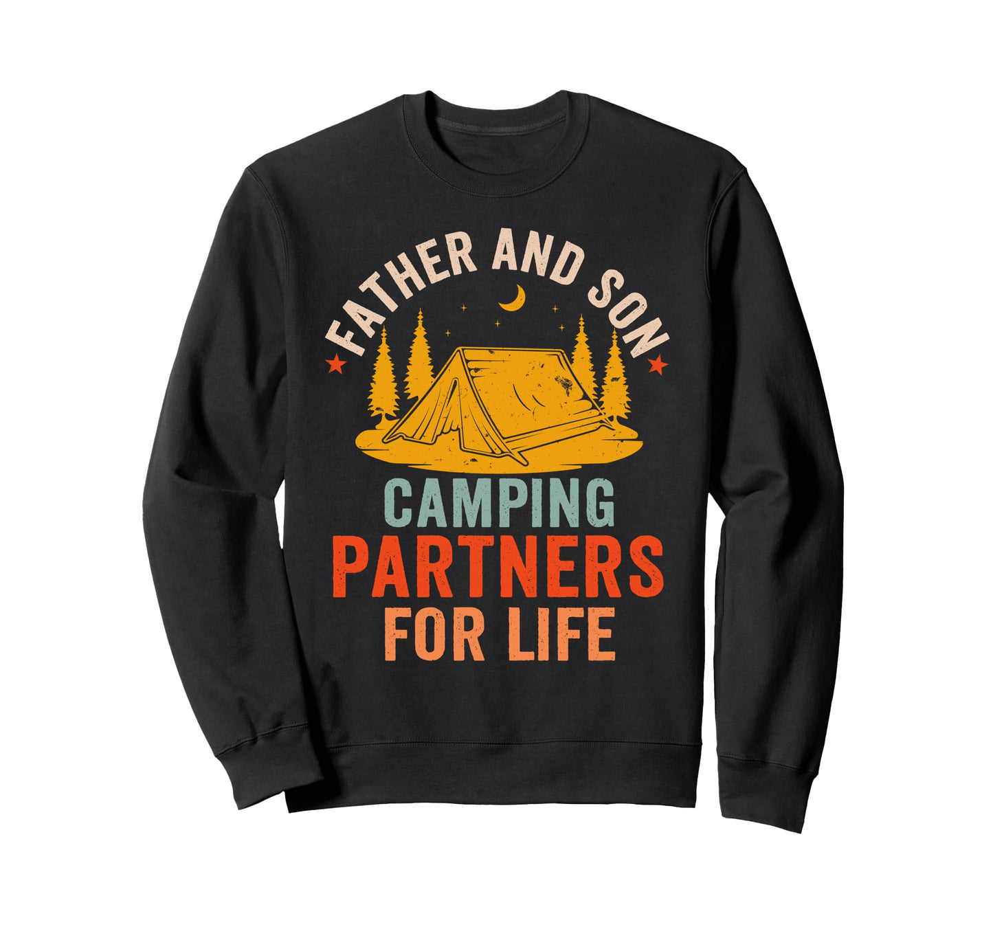 Father And Son Camping Buddies Dad And Sweatshirt - Graphic Print Unisex - T-Shirt, Sweatshirt, Hoodie