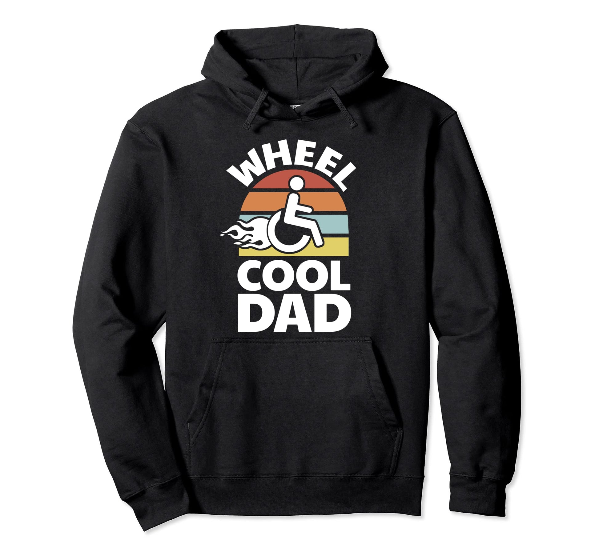Father Wheelchair Disability Wheel Dad Hoodie - Unique Graphic for Adults - T-Shirt, Sweatshirt, Hoodie