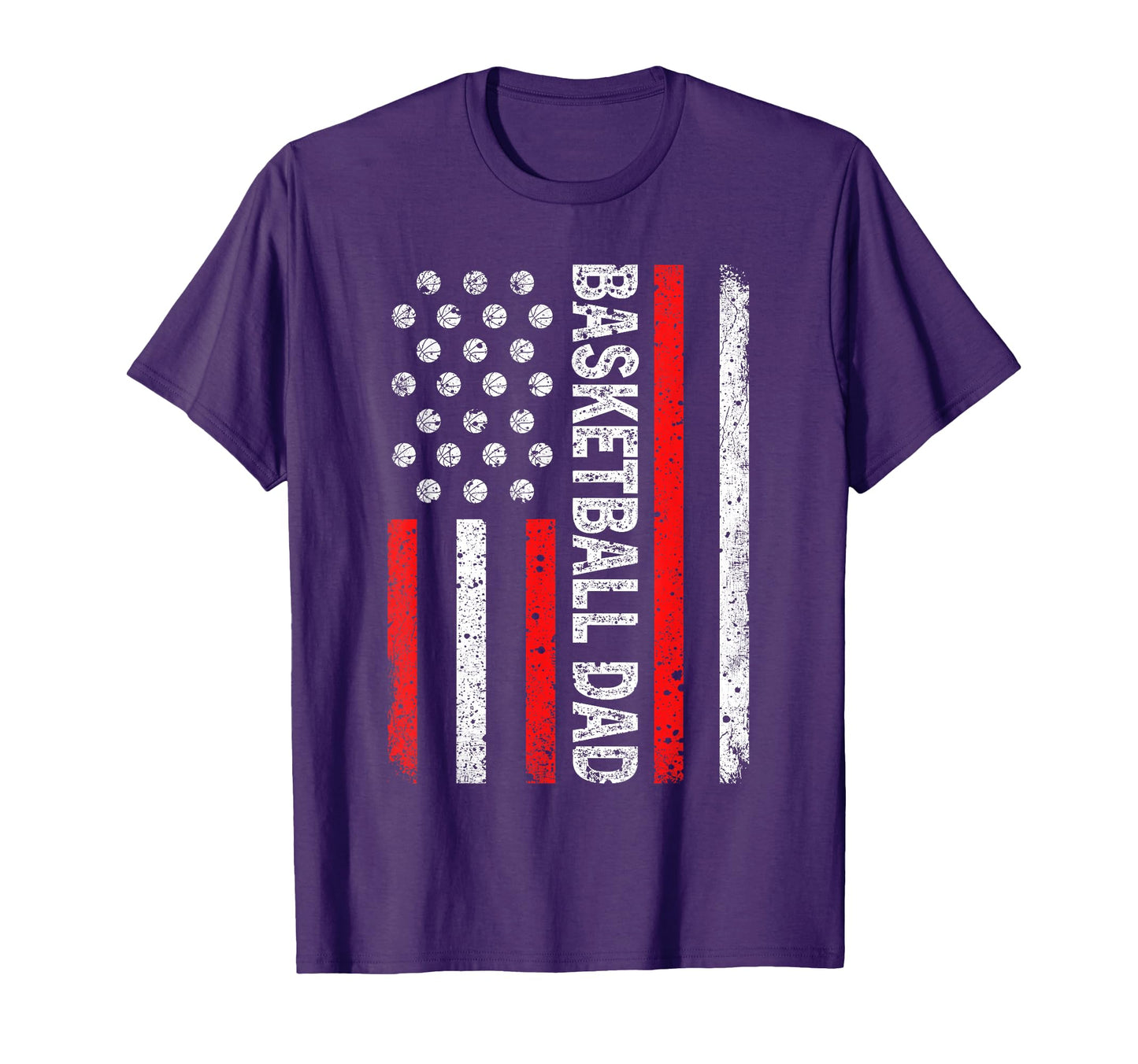 Basketball Dad American Flag Dad T-Shirt - Aesthetic Graphic for Adults - T-Shirt, Sweatshirt, Hoodie