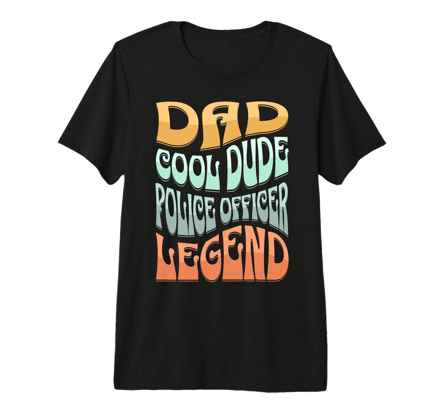 Dad Police Officer Legend Tri Blend T-Shirt - Custom Art Print for Adults - T-Shirt, Sweatshirt, Hoodie
