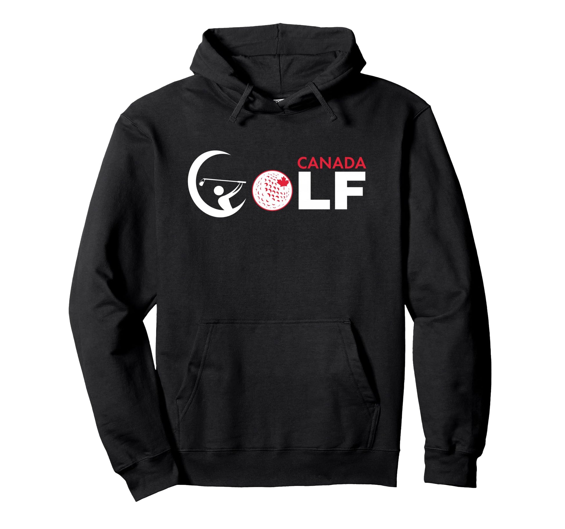 Golf Logo Flag Canada Golfer Swing Hoodie - Unique Graphic Men Women - T-Shirt, Sweatshirt, Hoodie