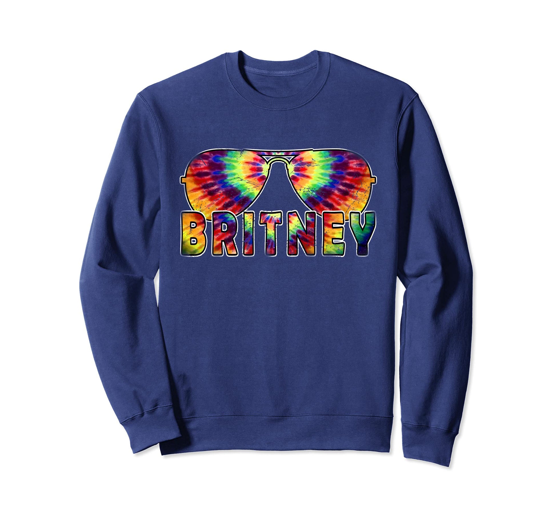 Britney Tie Dye Sunglasses Fun Pop Sweatshirt - Novelty Apparel for Adults - T-Shirt, Sweatshirt, Hoodie