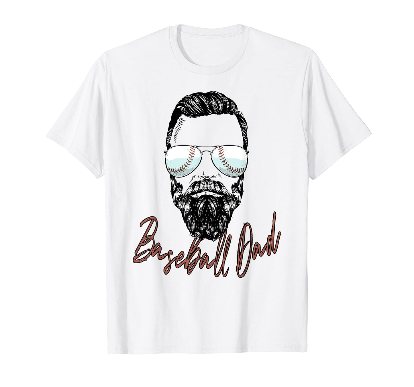 Baseball Dad Beard Sunglasses T-Shirt - Streetwear Style for Adults - T-Shirt, Sweatshirt, Hoodie