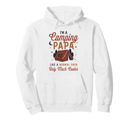 Camping Papa Campfire Dads Camping Hoodie - Trendy Graphic for Adults - T-Shirt, Sweatshirt, Hoodie