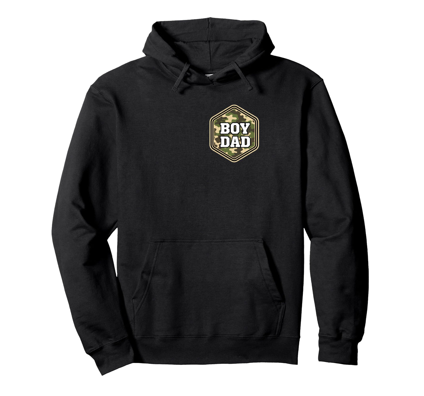 Dad Camo Badge Dad Hunting Fishing Hoodie - Casual Everyday Wear Men Women - T-Shirt, Sweatshirt, Hoodie