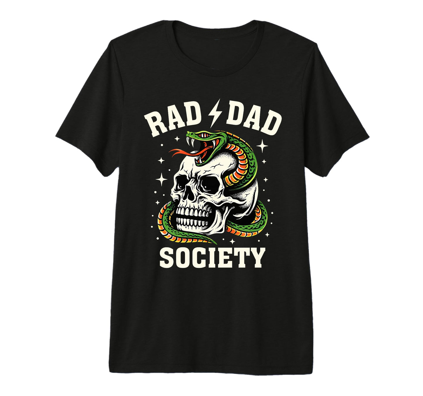Dad Club Rad Dad Society Skull Snake T-Shirt - Unique Graphic Men Women - T-Shirt, Sweatshirt, Hoodie