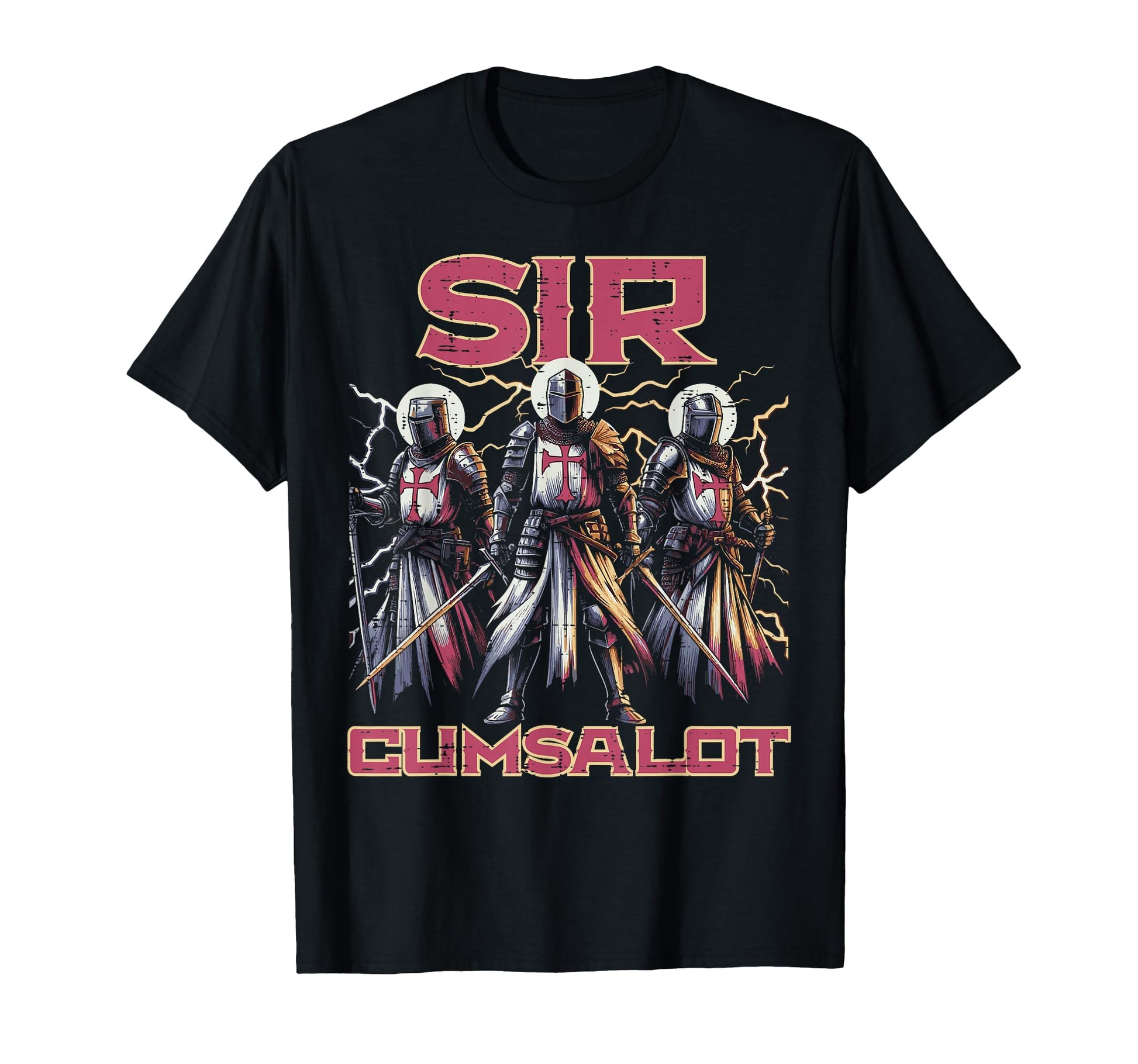 Sir Cumsalot Knight Funny Joke T-Shirt - Aesthetic Graphic Men Women - T-Shirt, Sweatshirt, Hoodie
