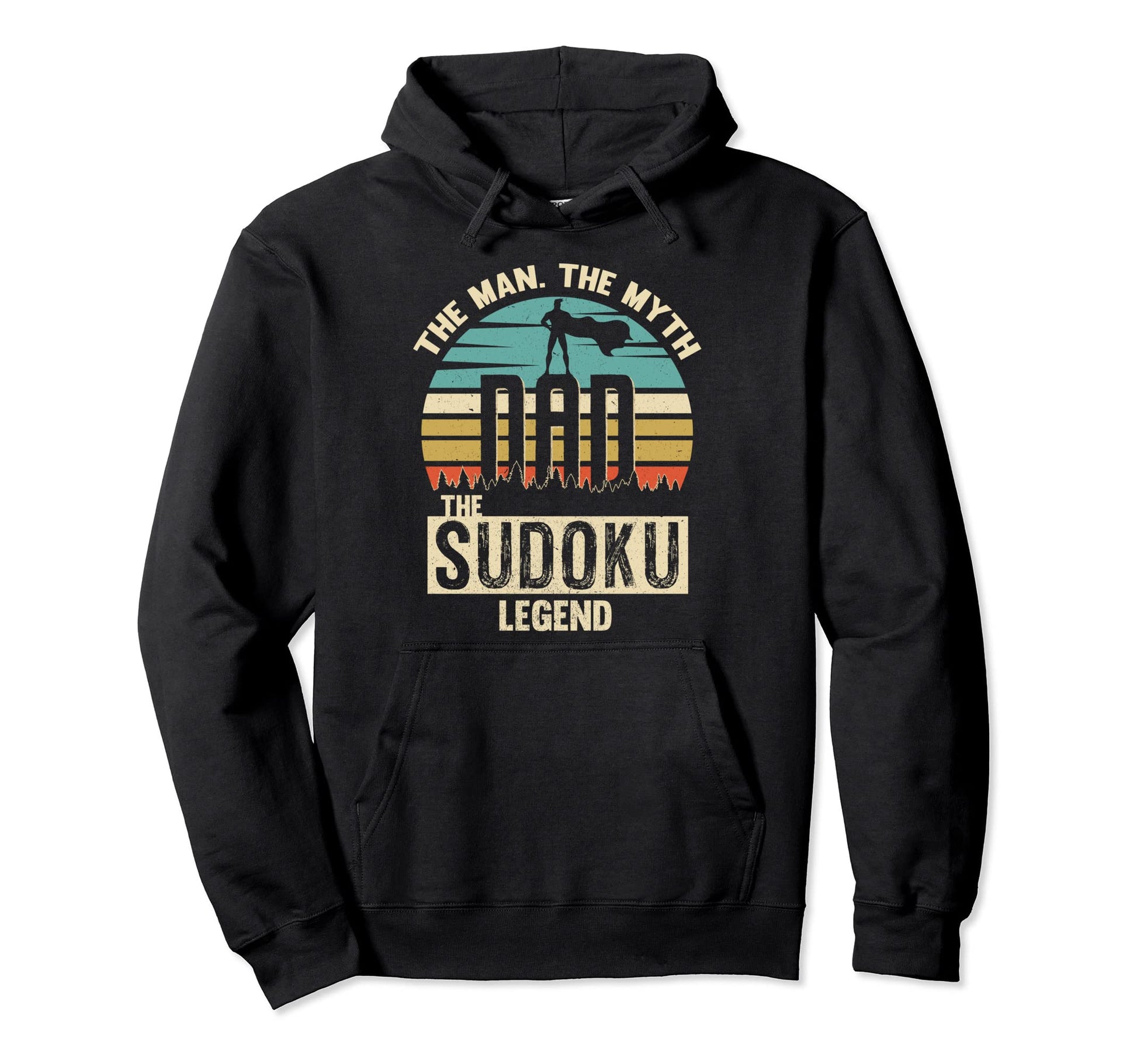 Myth Legend Dad Sudoku Hoodie - Trendy Graphic for Adults - T-Shirt, Sweatshirt, Hoodie