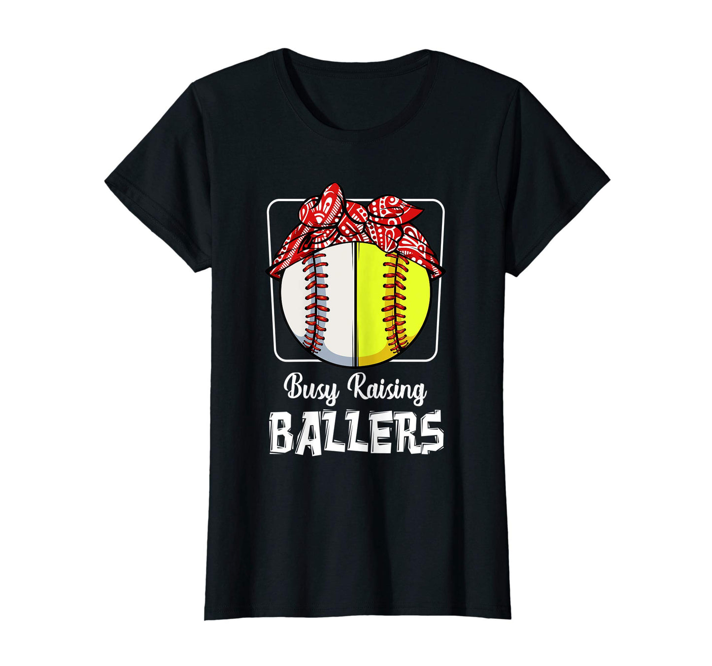 Womens Busy Raising Ballers Softball T-Shirt - Aesthetic Graphic Unisex - T-Shirt, Sweatshirt, Hoodie